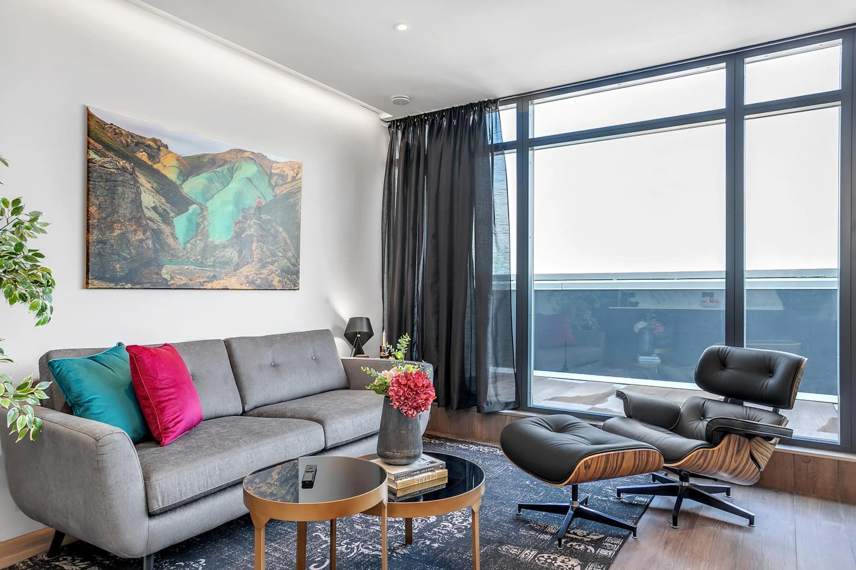 Seating area in ALVA Apartments