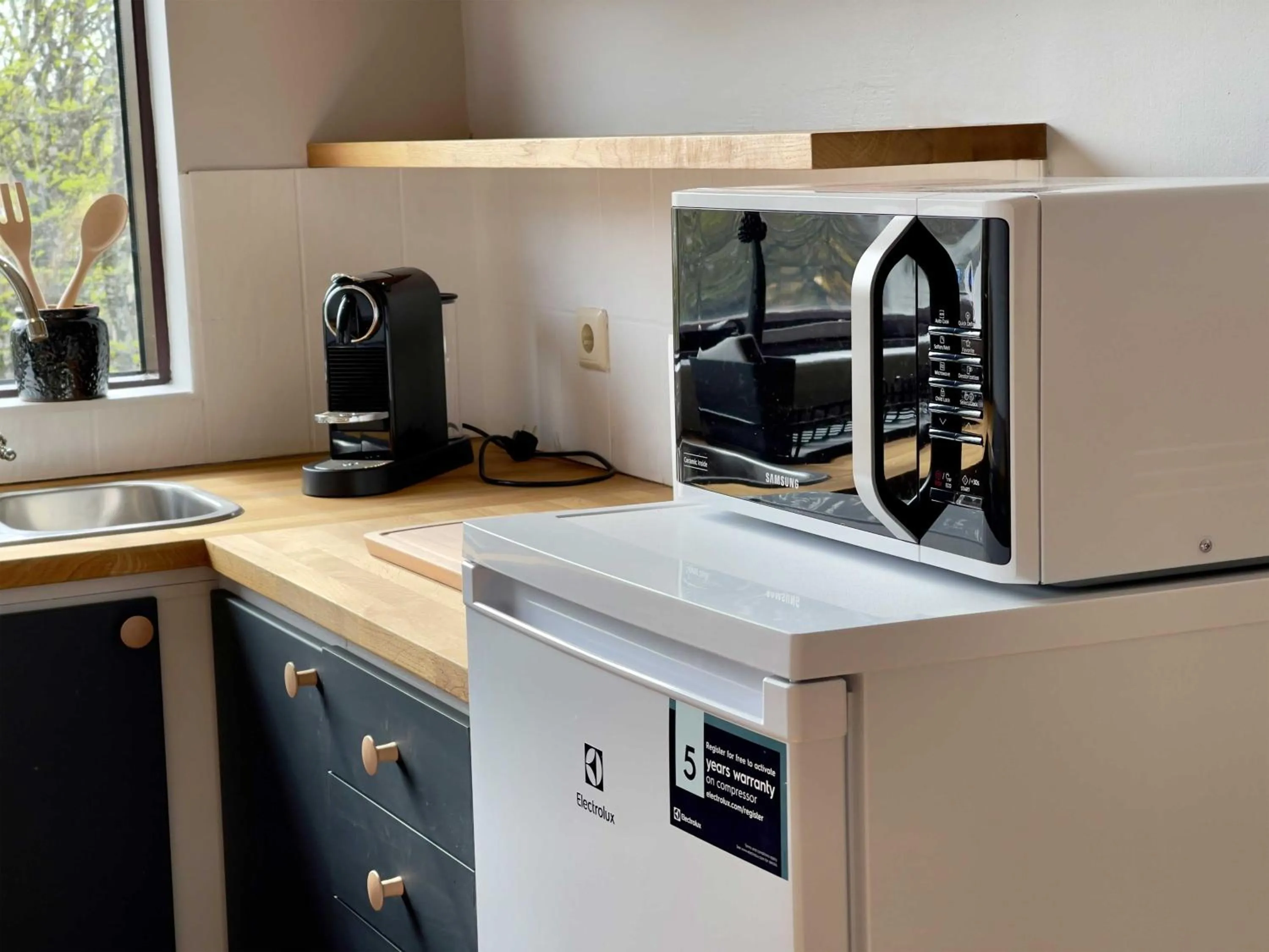 Coffee/tea facilities in Matkráin Apartments