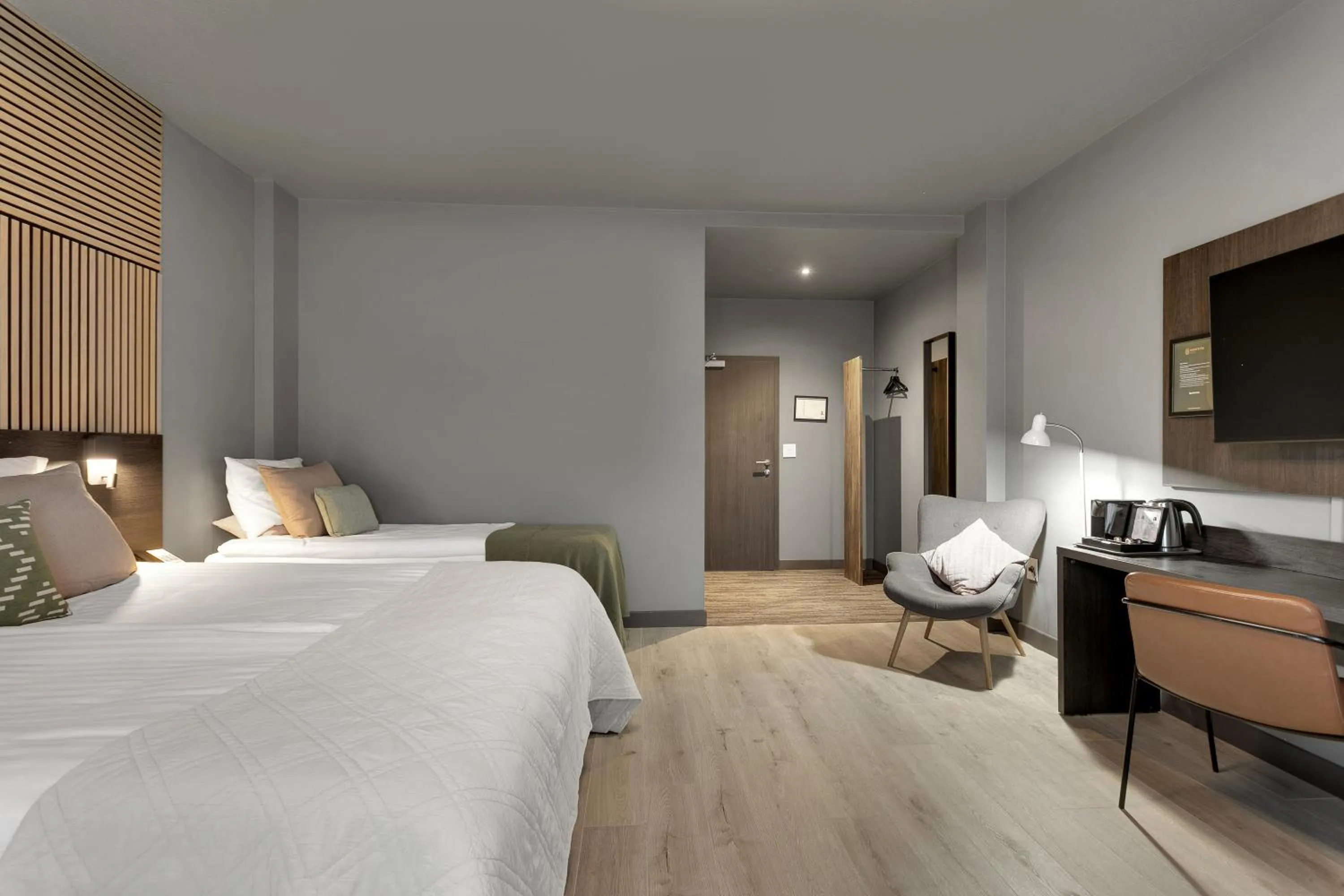 Bed in Konvin Hotel by Reykjavik Keflavik Airport