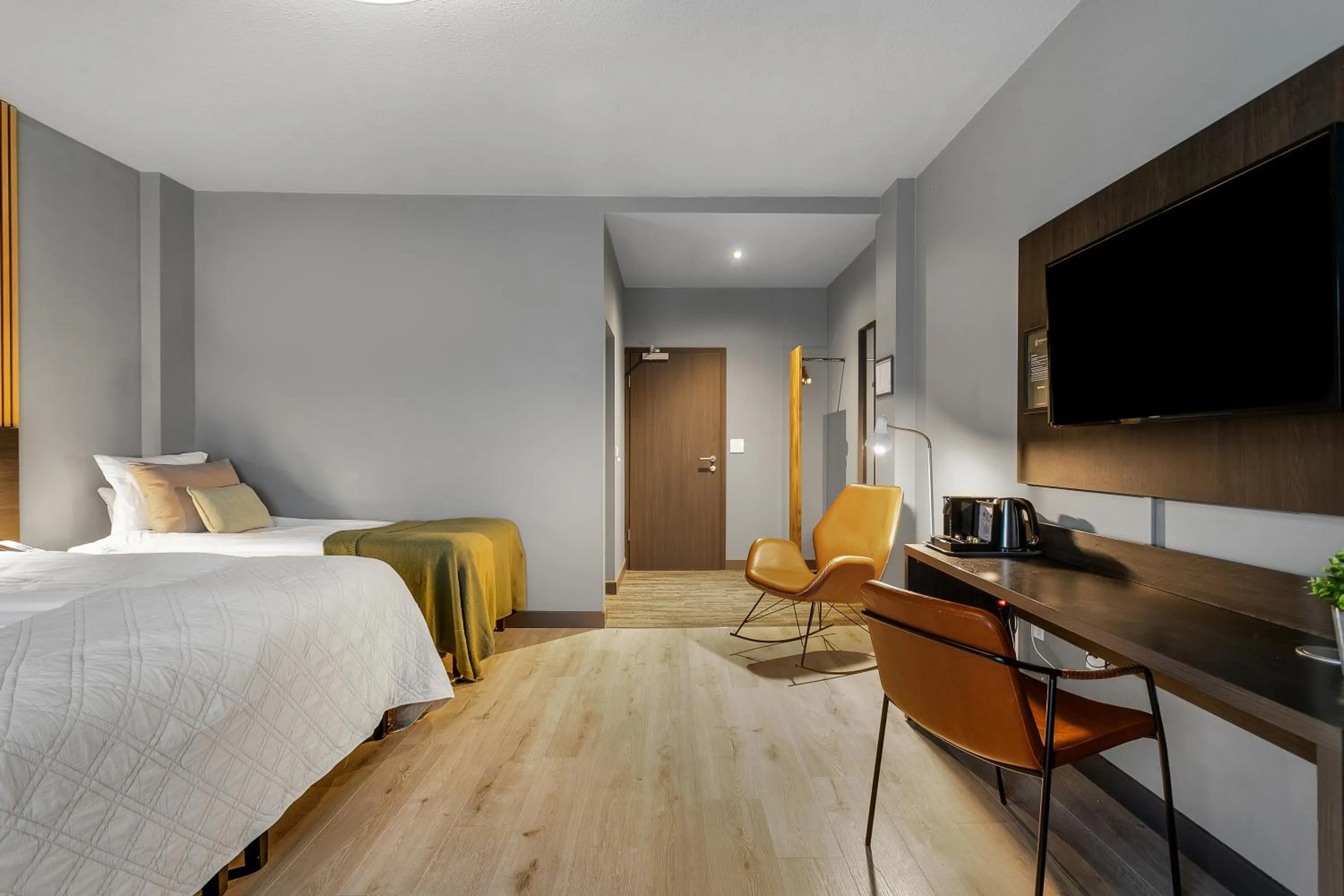 Bed in Konvin Hotel by Reykjavik Keflavik Airport