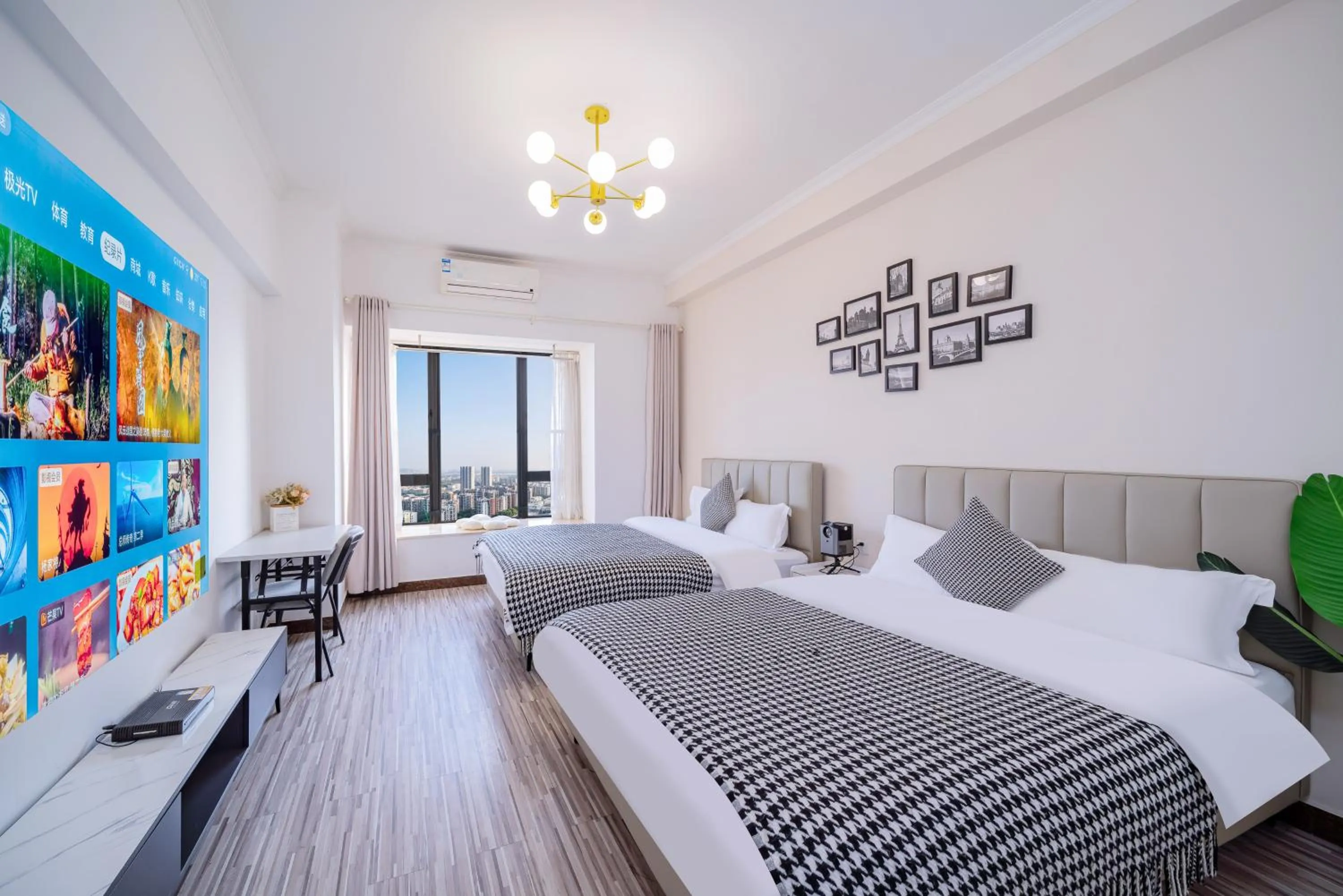 Bed in Guangzhou Lijing Aparthotel Pazhou Exhibition Center - Next to Exit D of Wanshengwei MTR Station