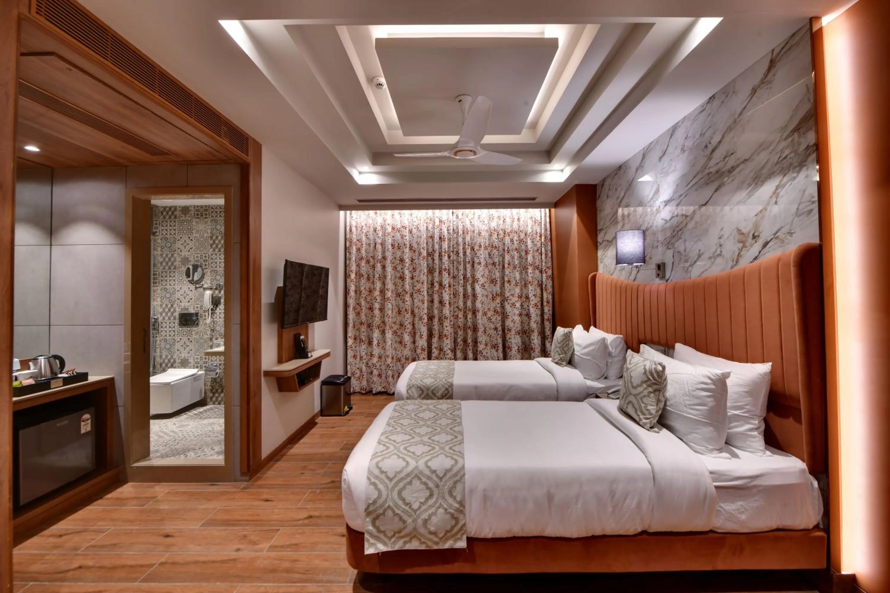 Bed in The Fern Shelter Resort Palghar