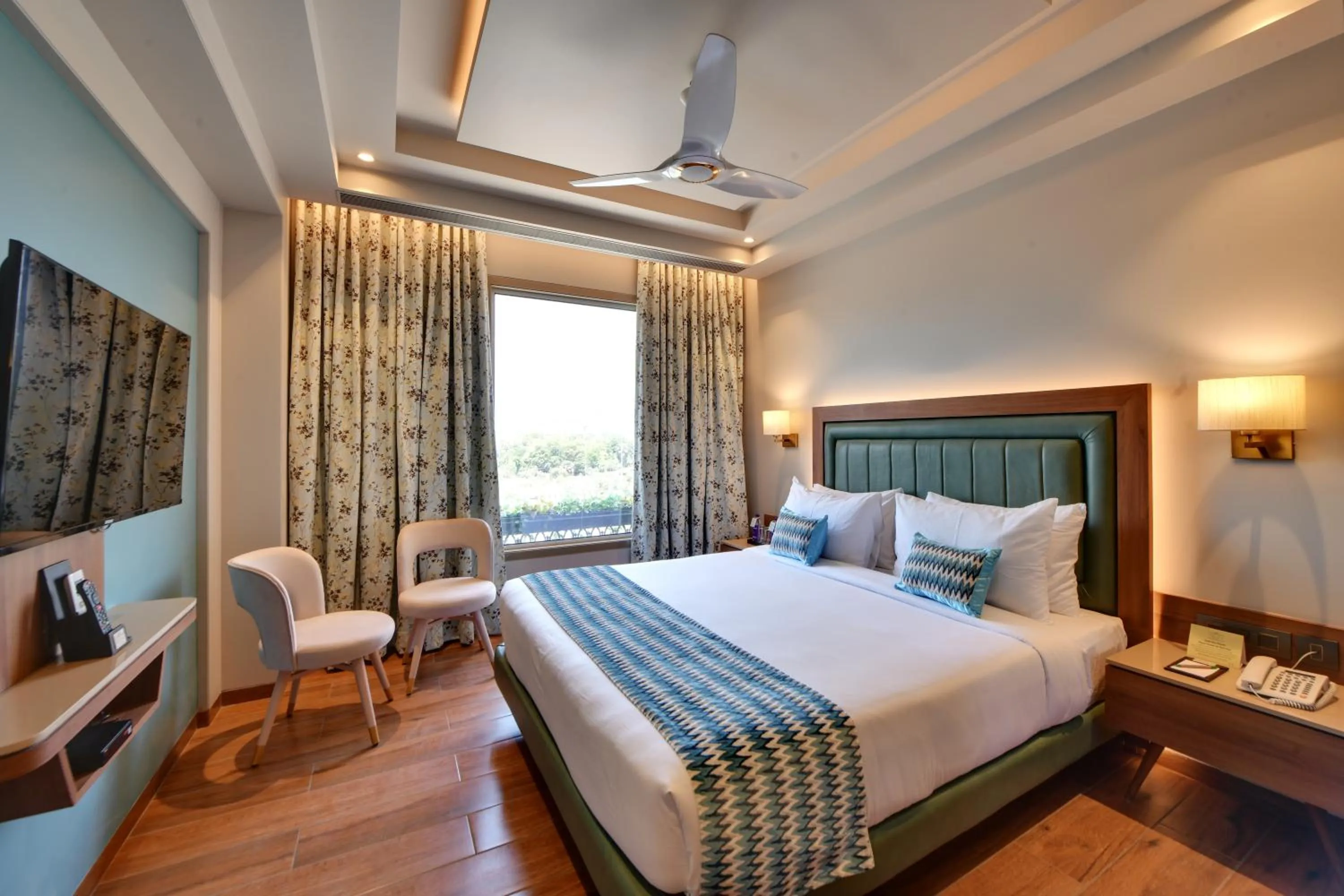 View (from property/room), Bed in The Fern Shelter Resort Palghar