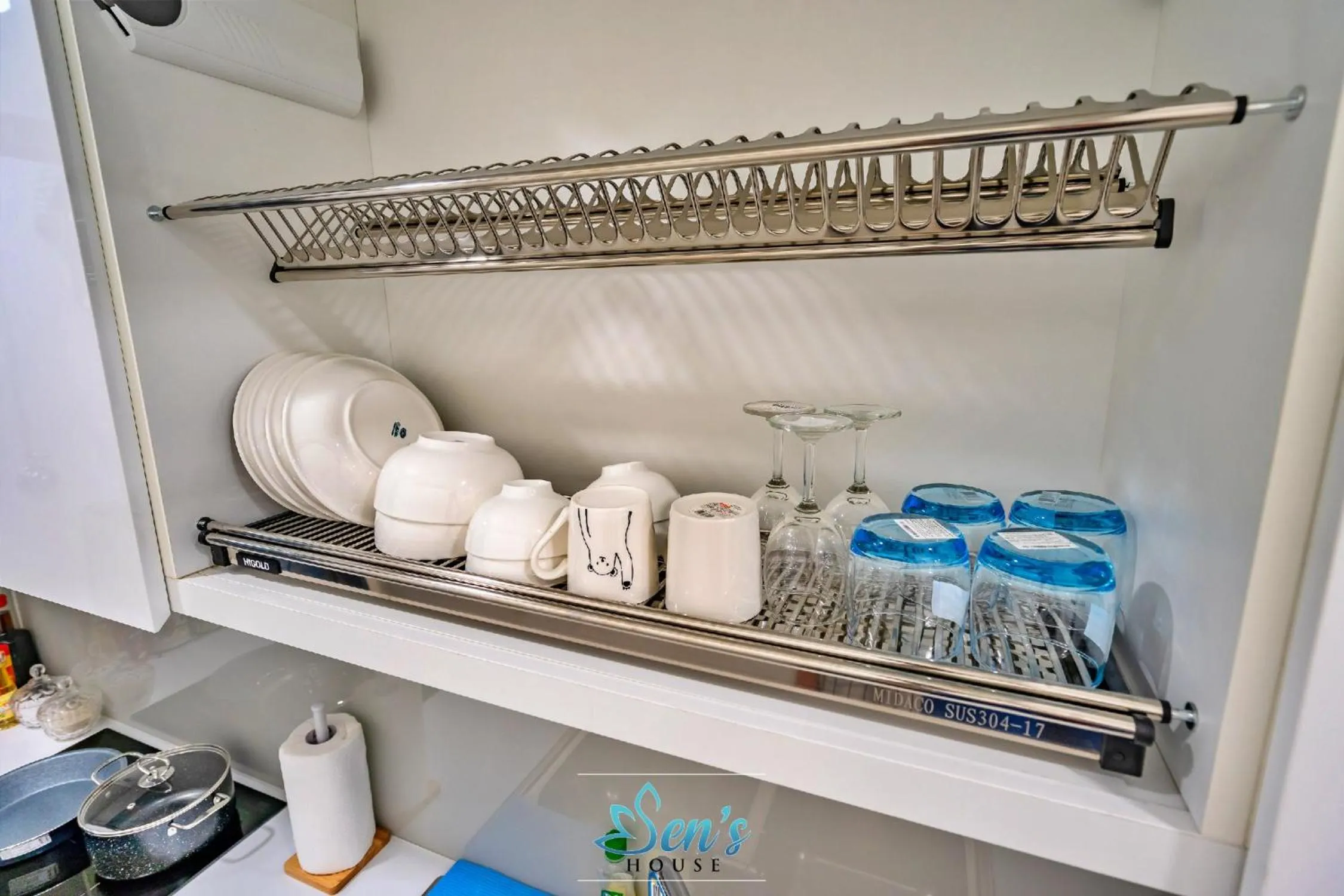 Kitchen or kitchenette in Sens House Saigon - Serviced Apartments in Vinhomes Central Park