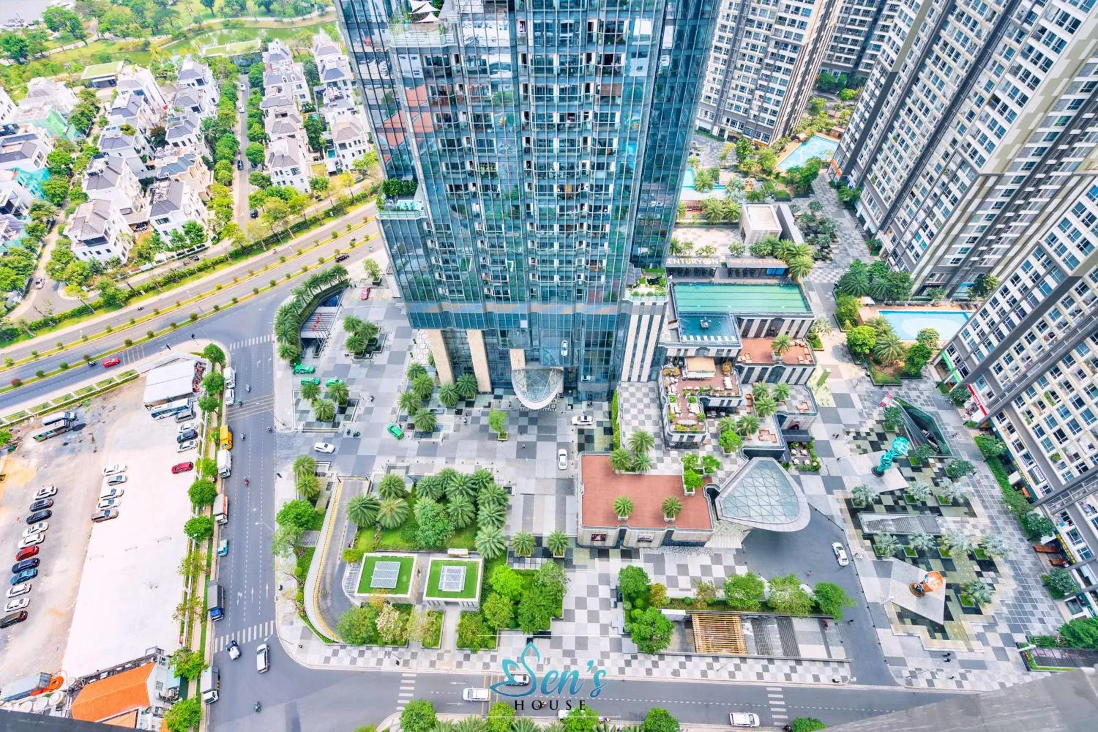 Bird's eye view in Sens House Saigon - Serviced Apartments in Vinhomes Central Park