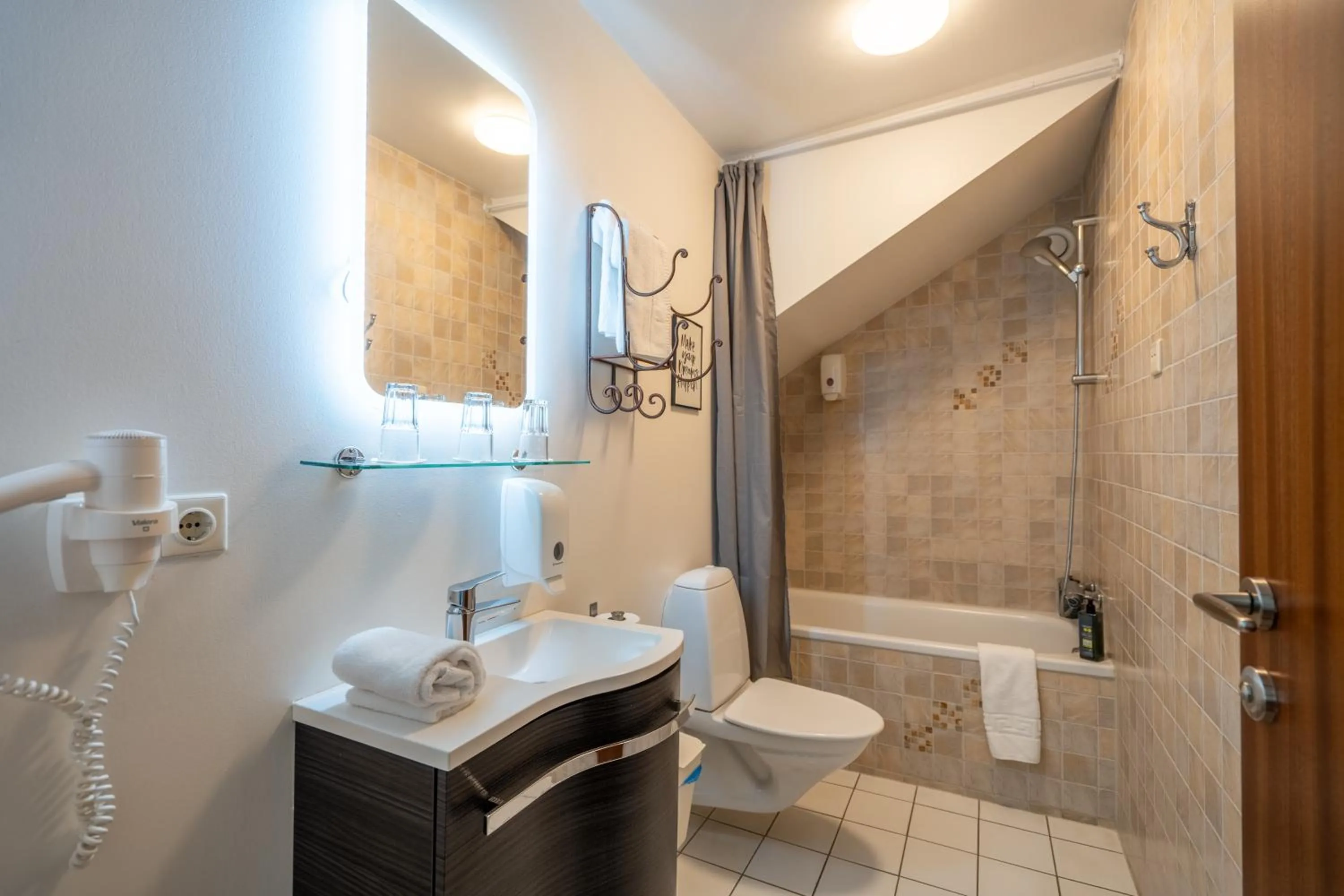 Bathroom in Hotel Skógá by EJ Hotels