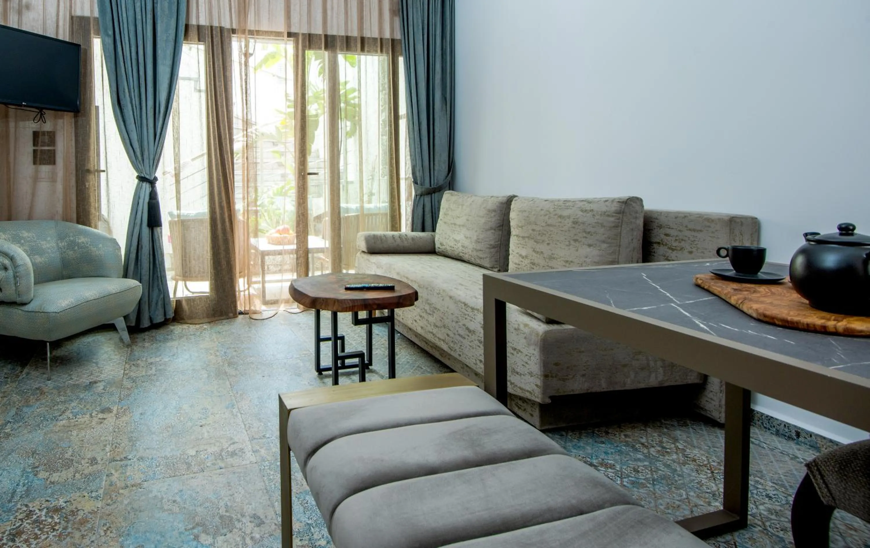 Living room in Beach Walk Luxury Suites