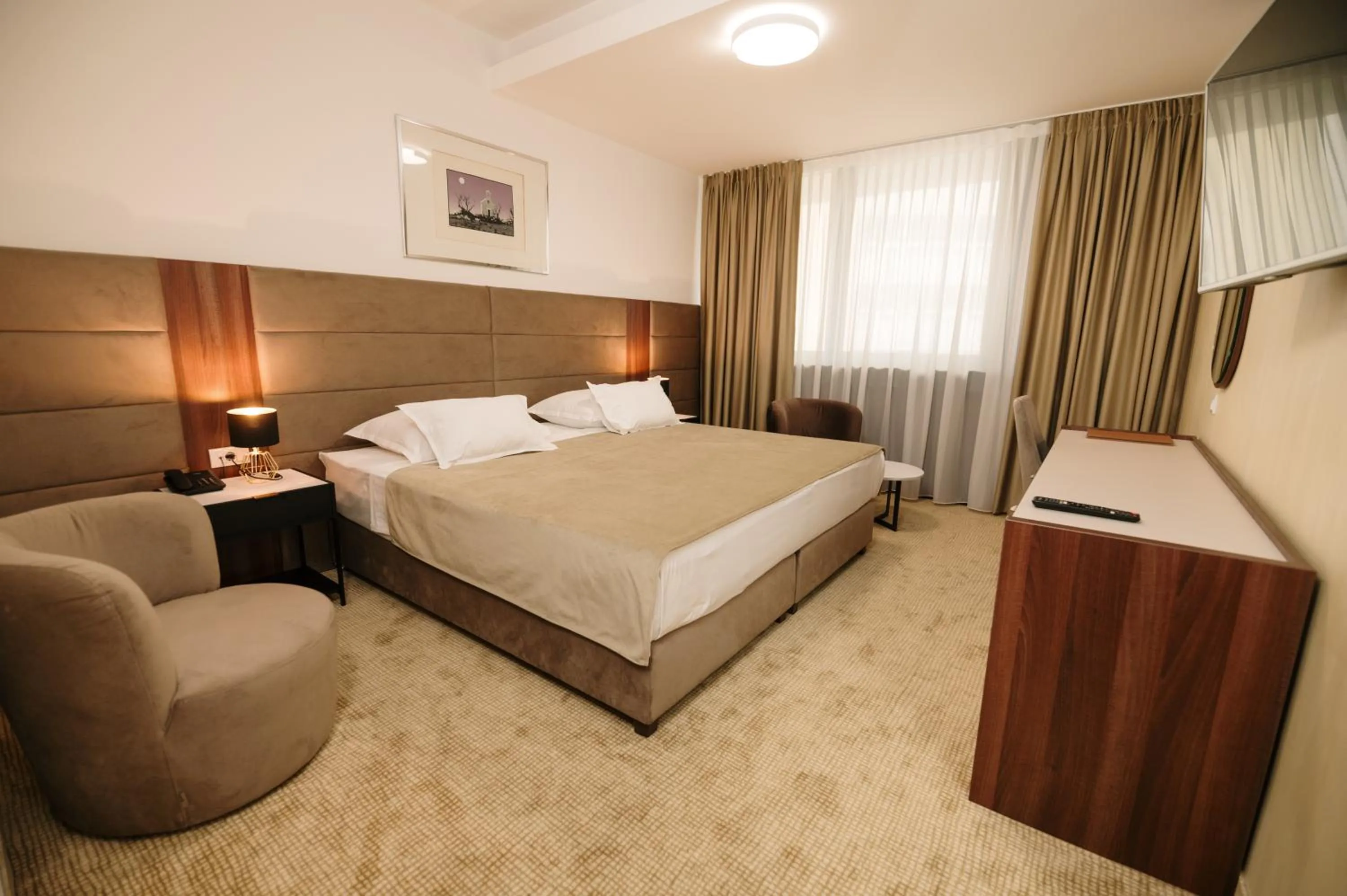 Bed in Hotel Slavija Lux