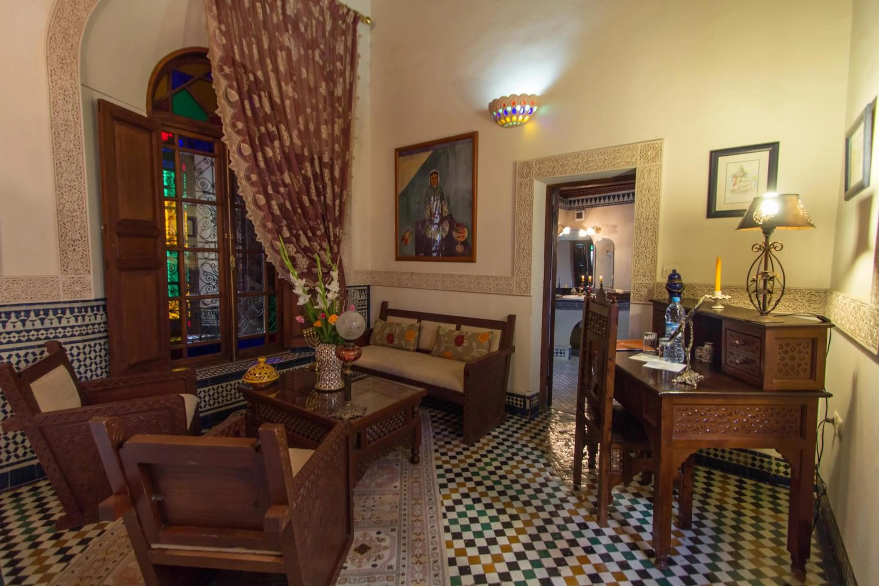 Seating area in Riad Norma
