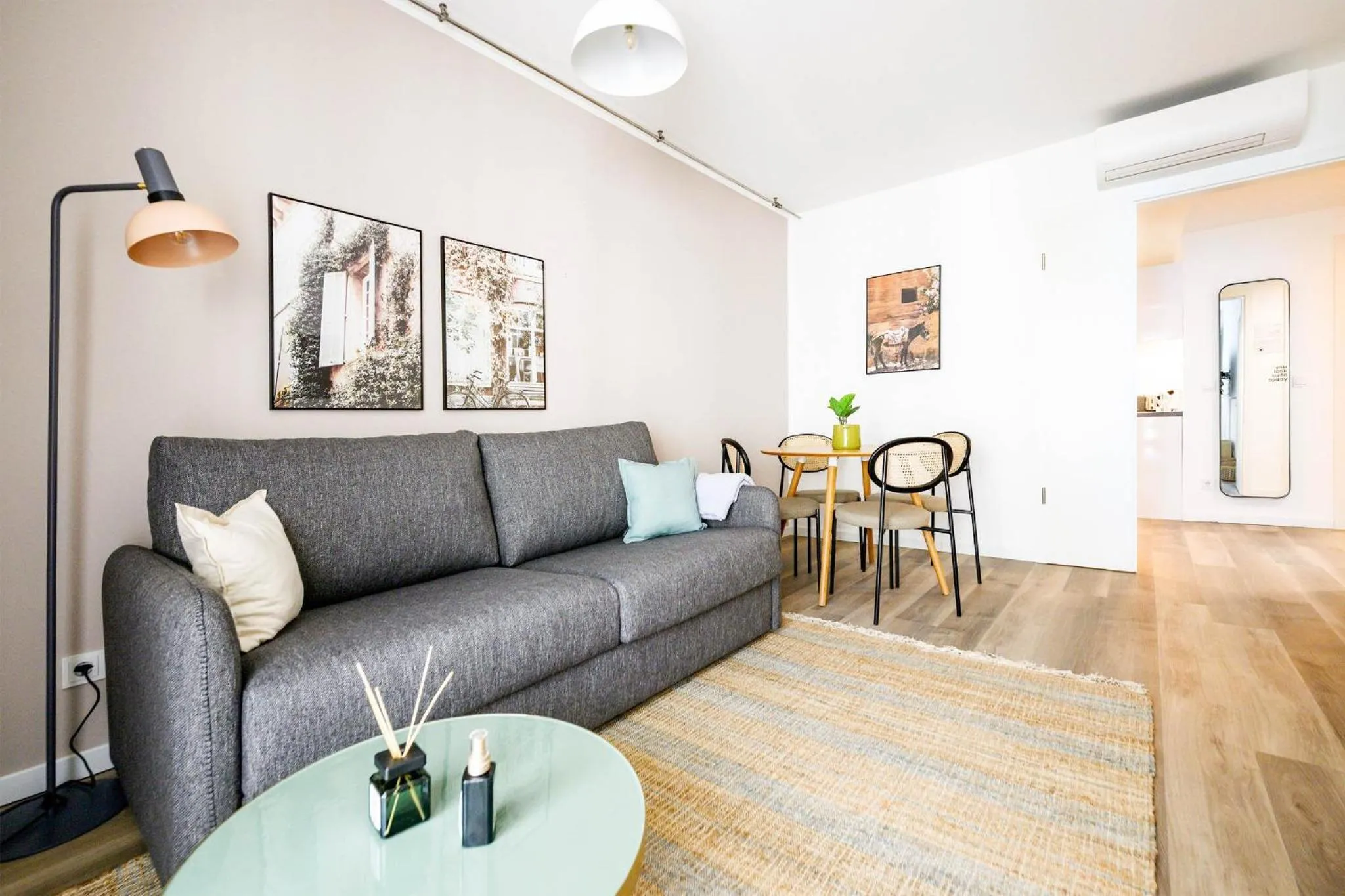 Living room in Limehome Budapest Mosonyi