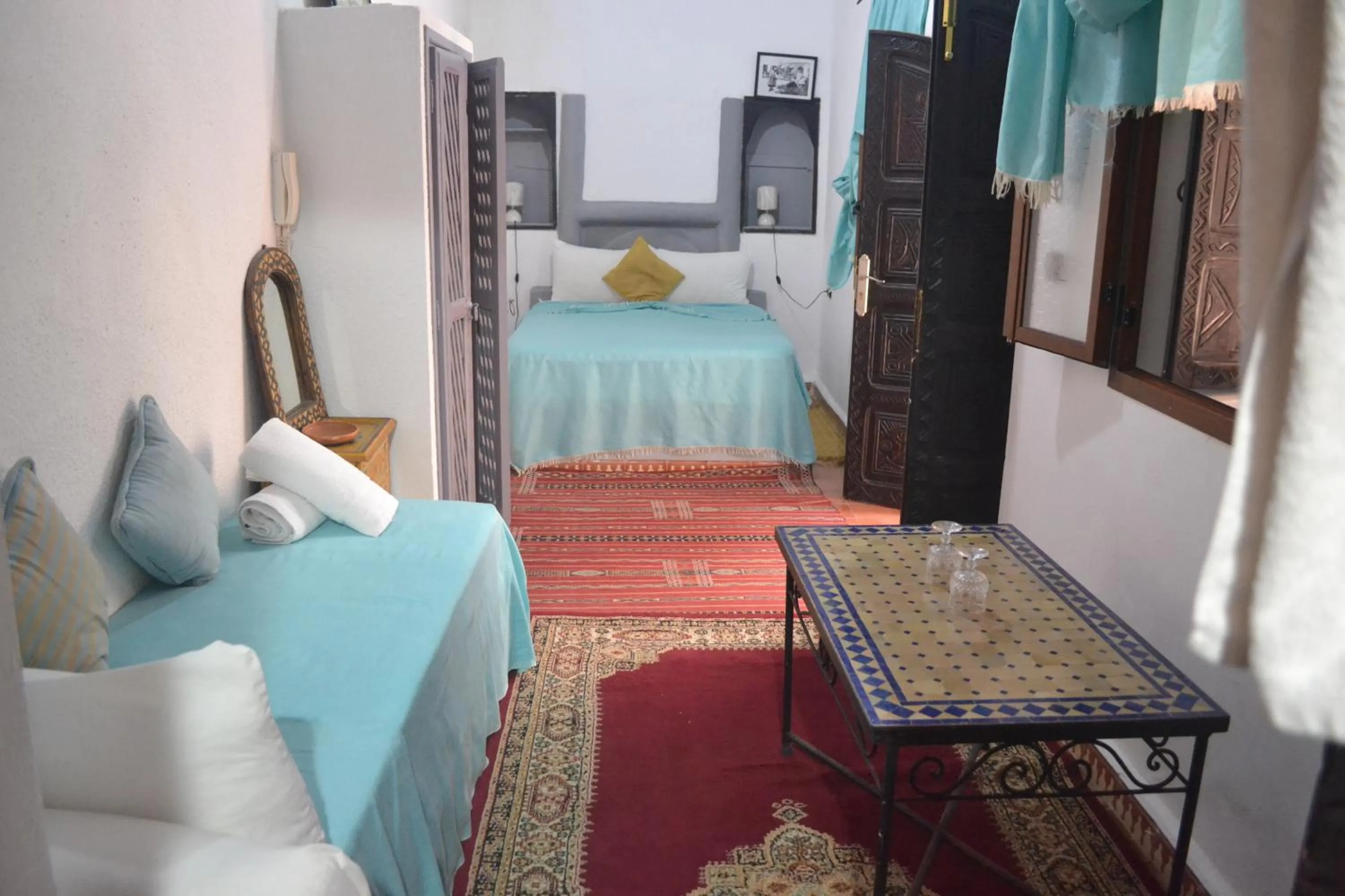 Bed in Riad Chakir Mogador