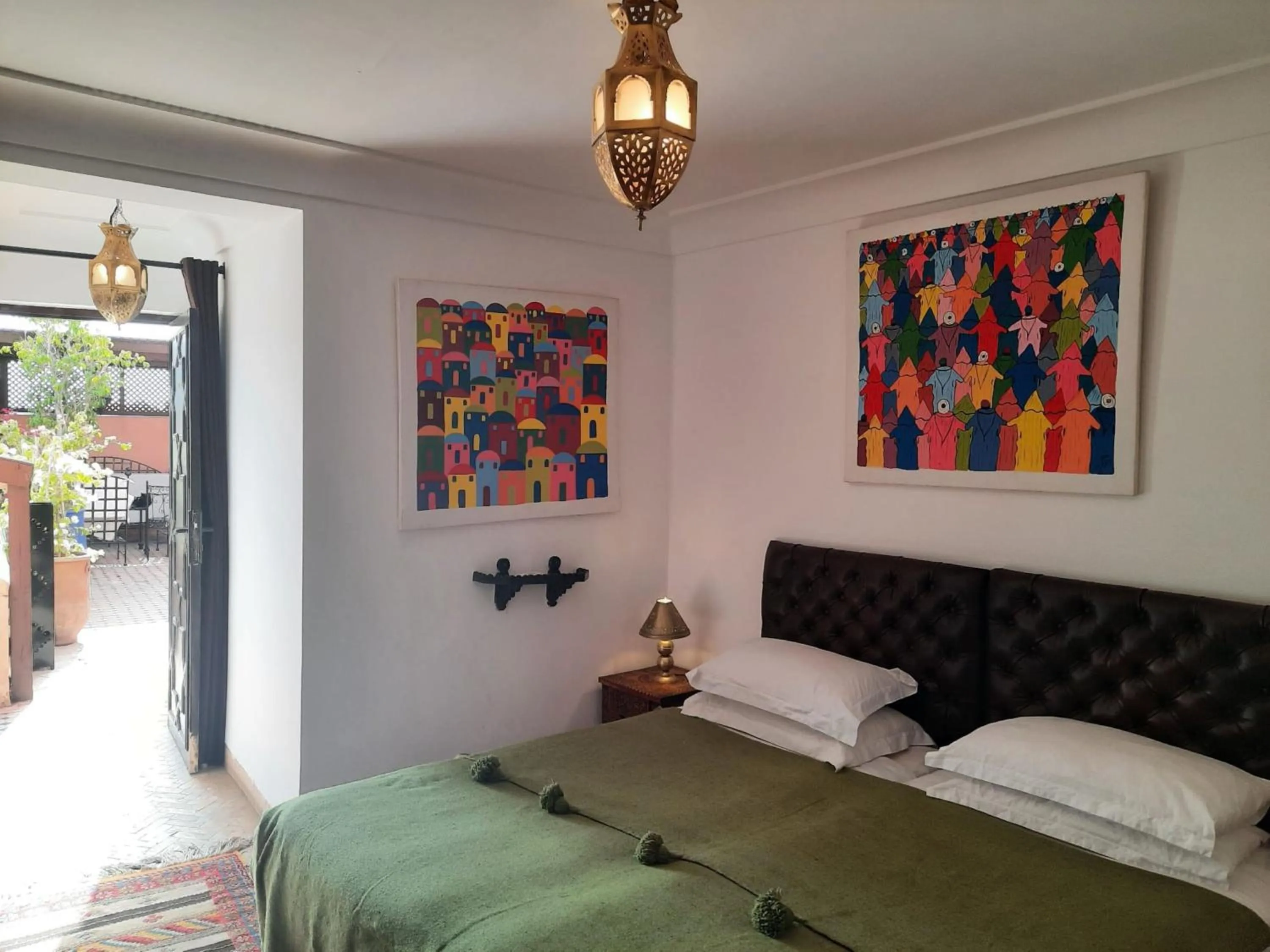 Bedroom, Bed in Riad Aubrac