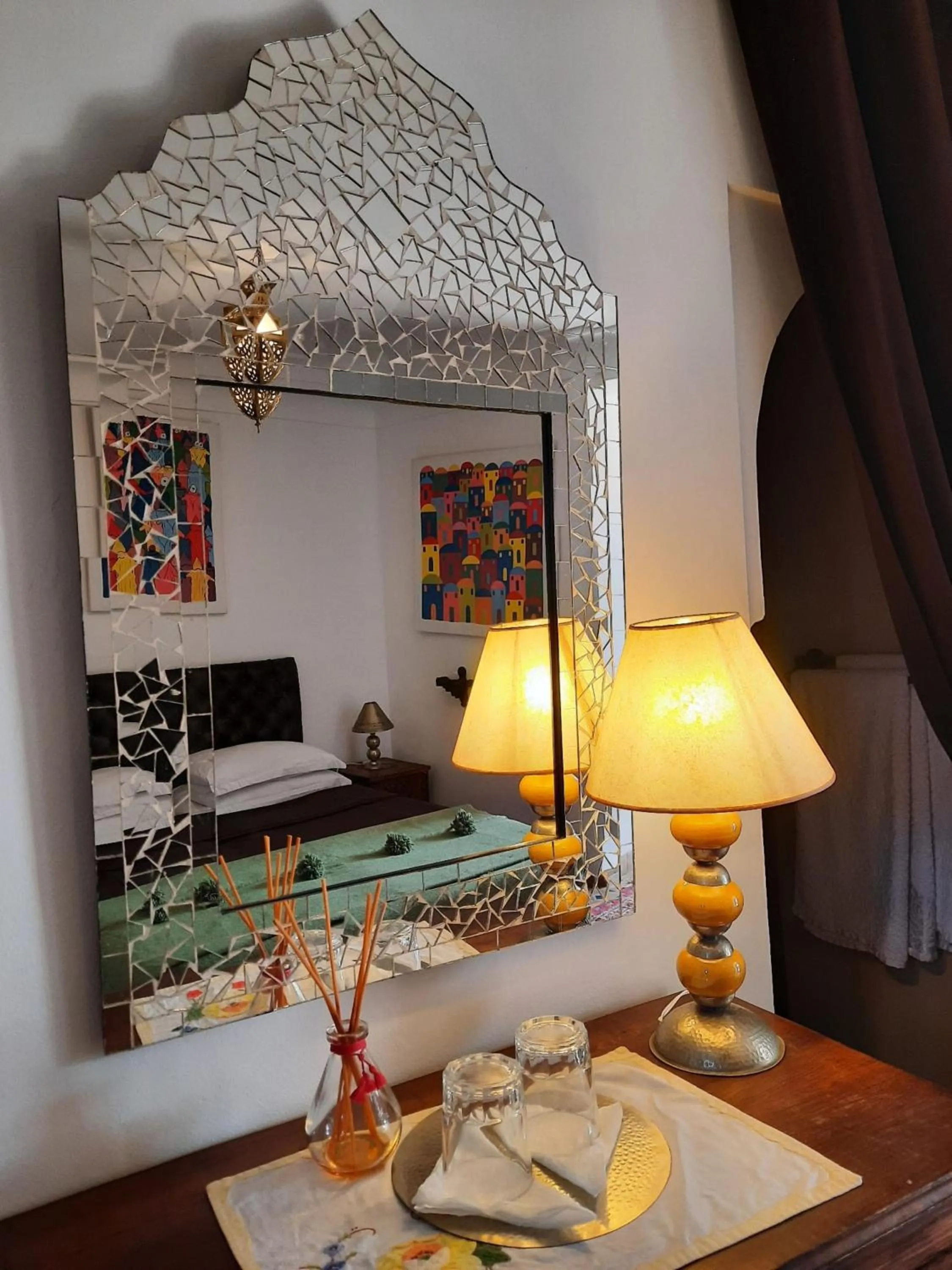 Bedroom, Bed in Riad Aubrac