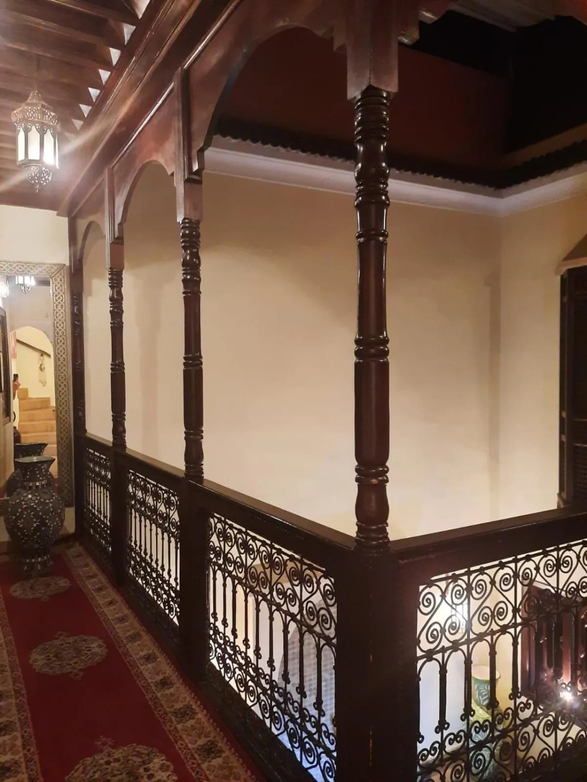 Inner courtyard view in Riad Aubrac