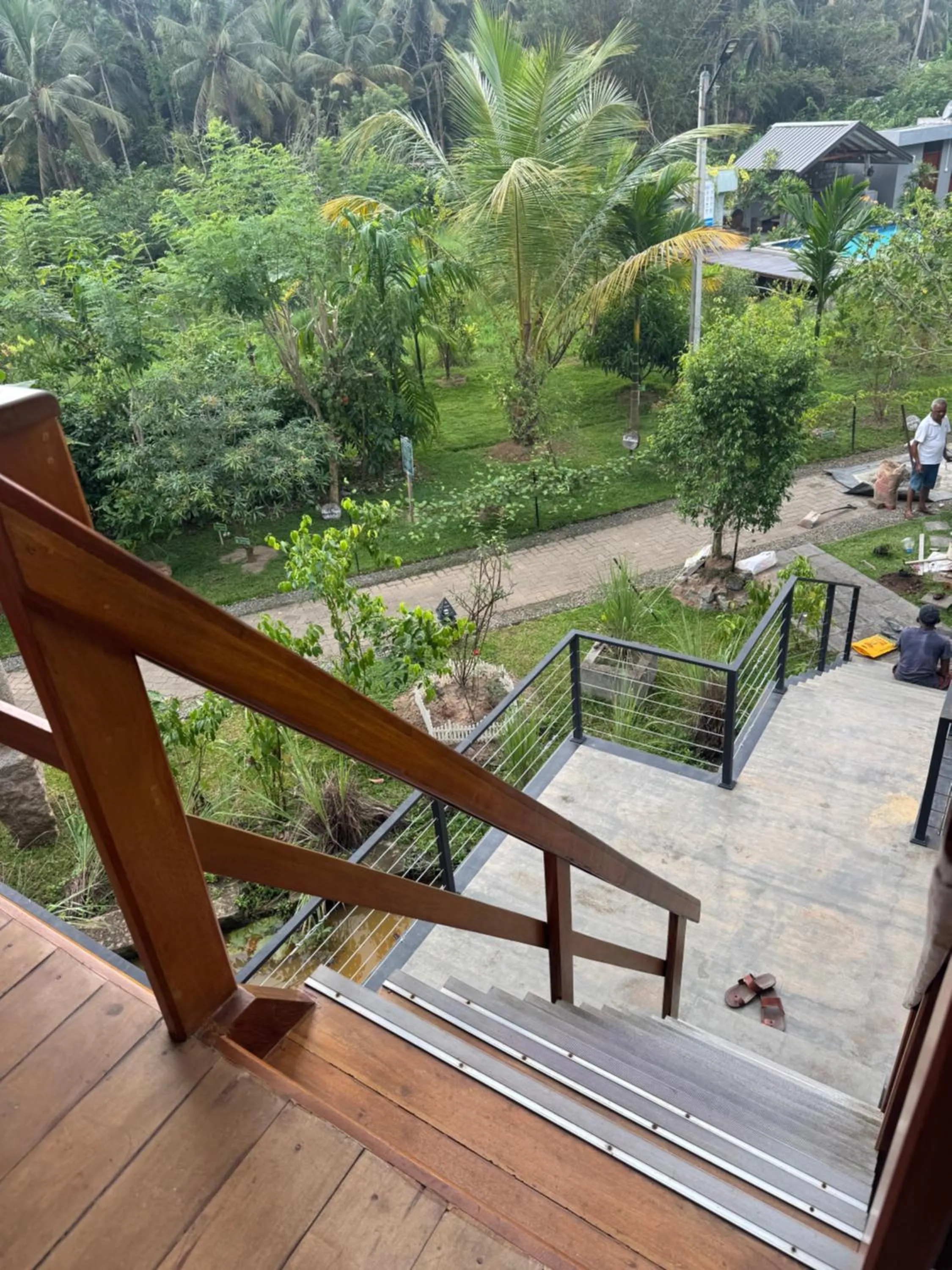 Quiet street view in Steps Garden Resort