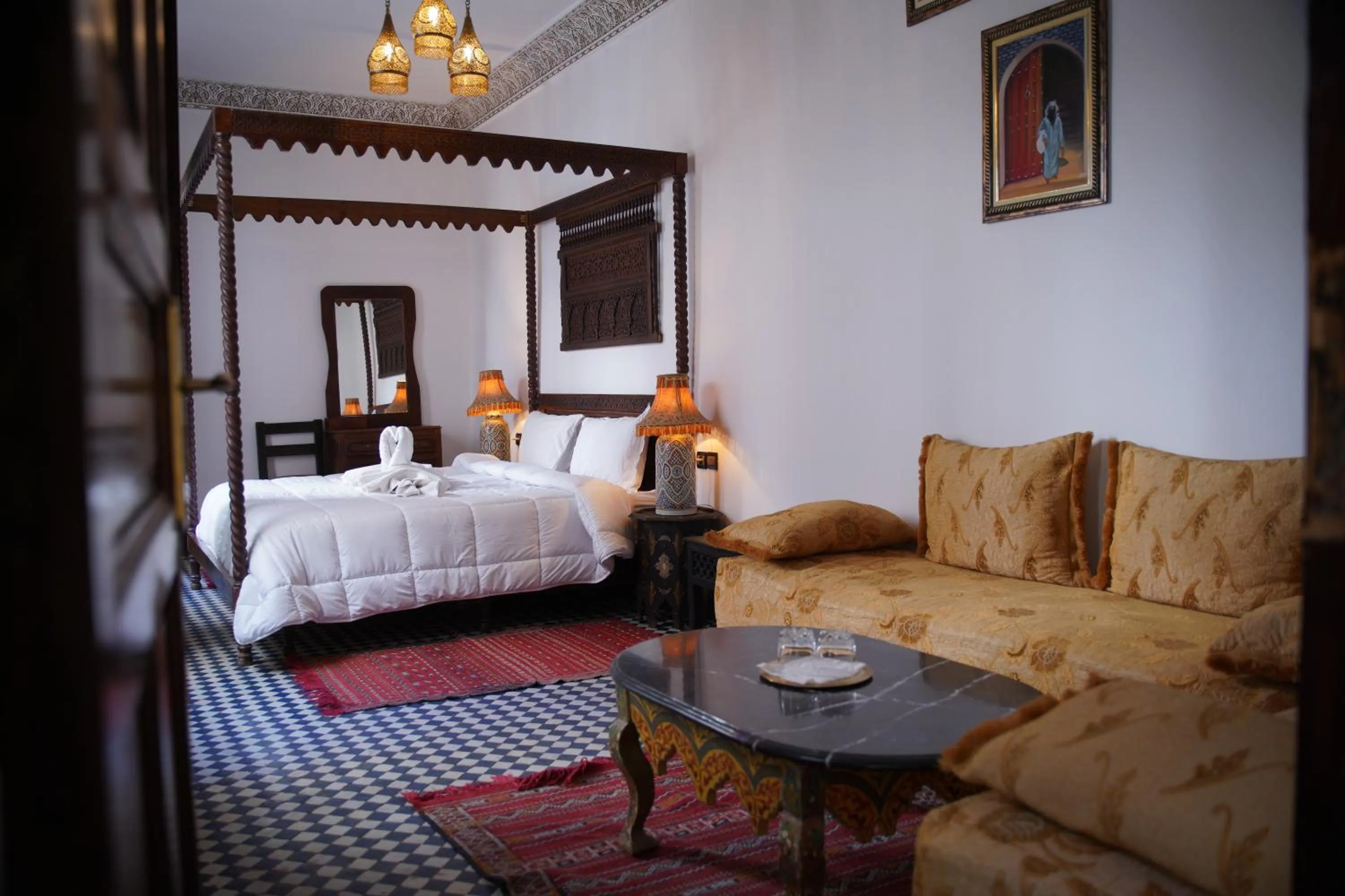 Bed in Riad Dar Chrifa - Luxury Escape
