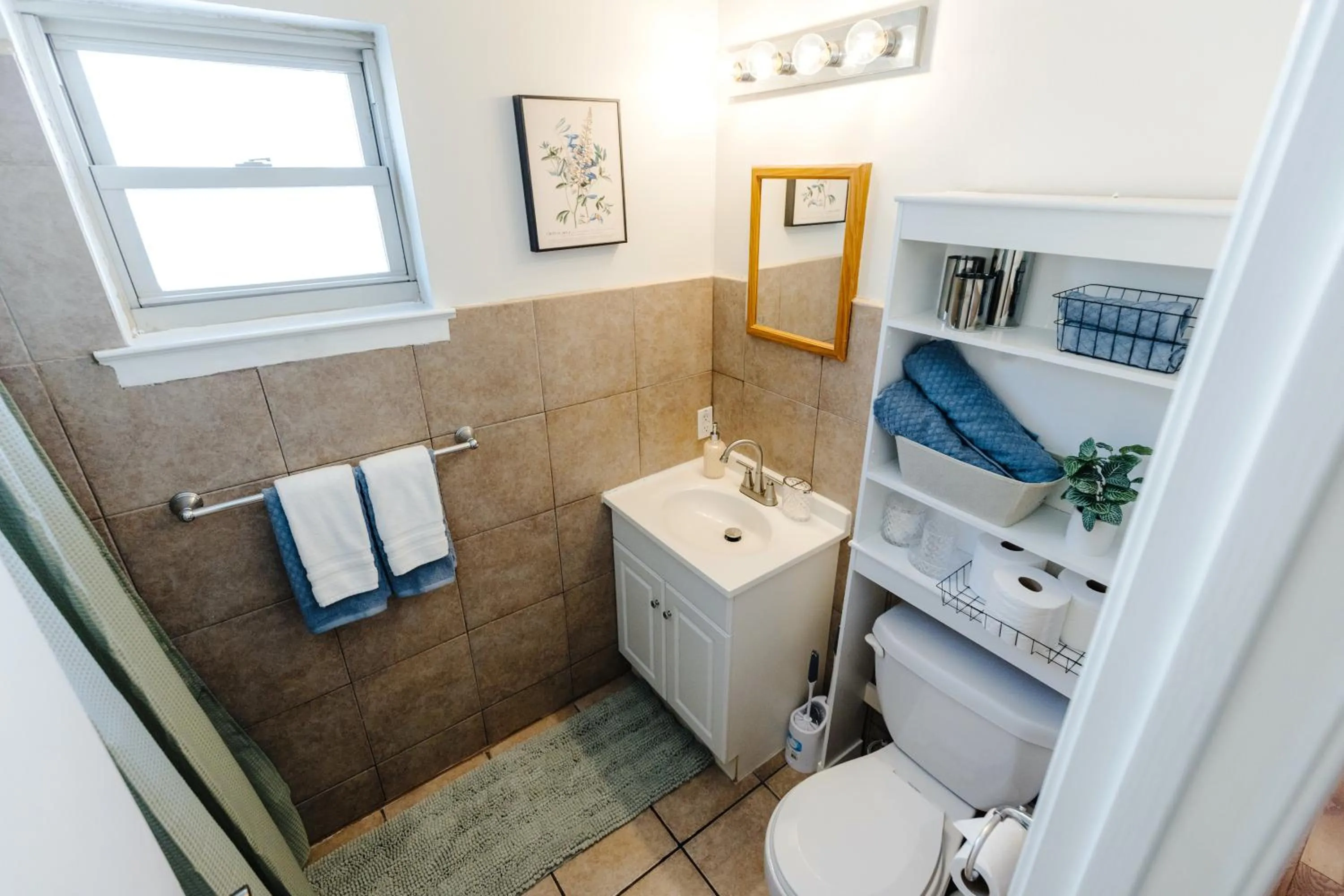 Bathroom in Centrally Located 2BR Overton Square Unit 2 Fast WiFi Free Parking Yes Pets