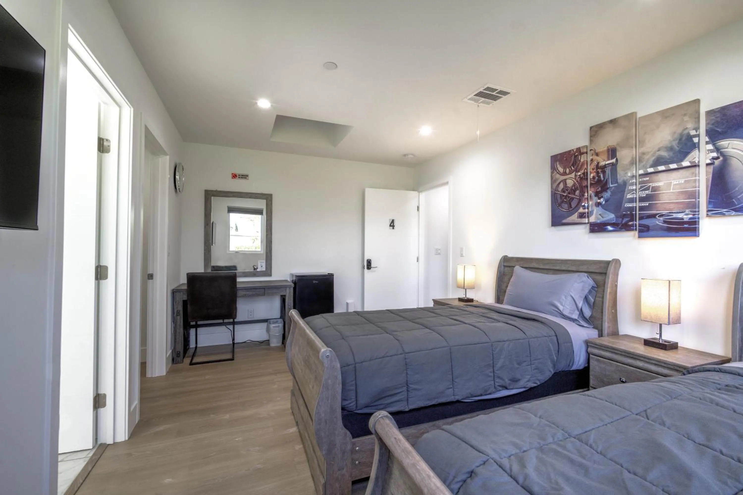 Bed in Modern Apartment in Studio City