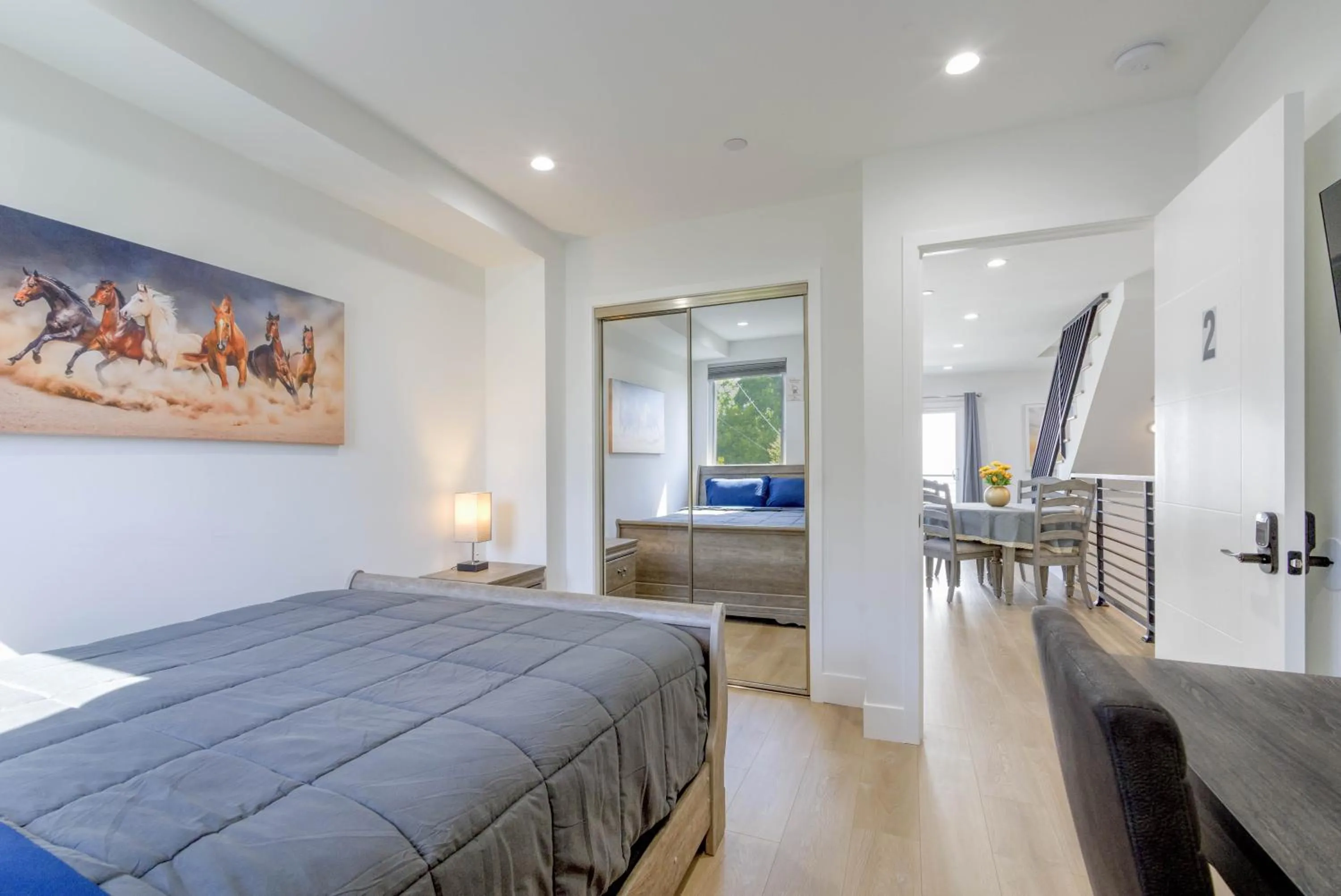 Bed in Modern Apartment in Studio City