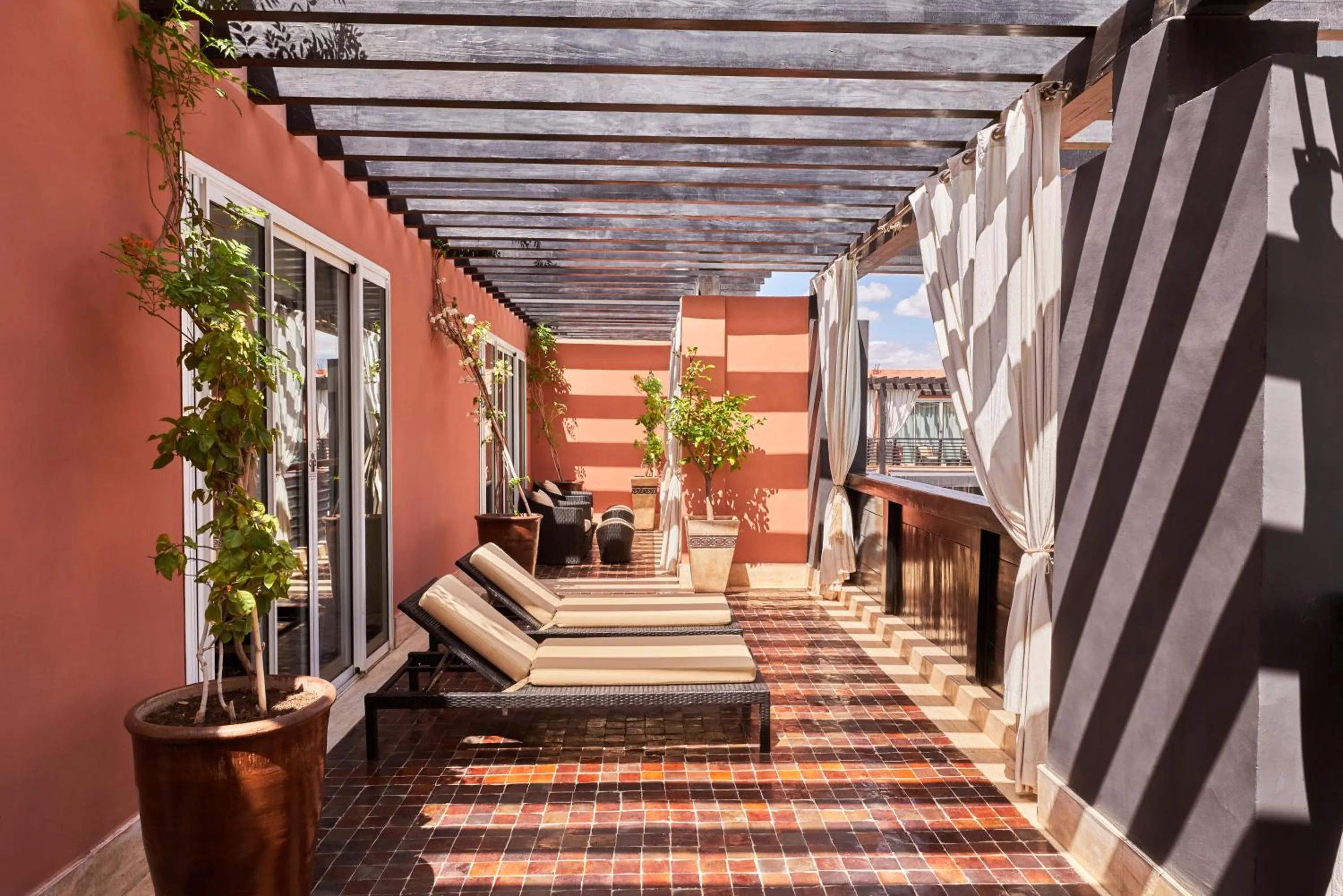 Patio in Hôtel & Ryads Barrière Le Naoura