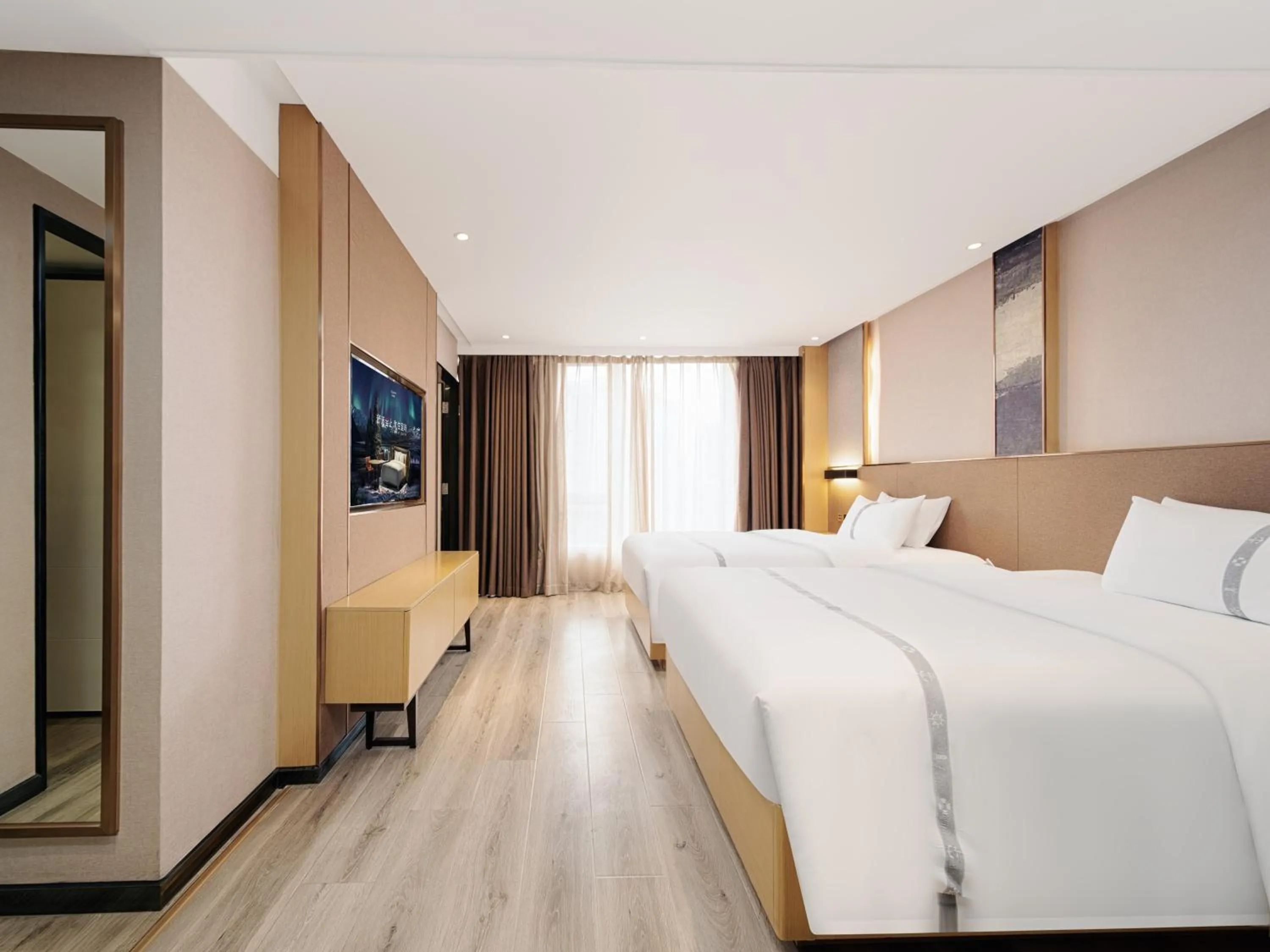 Bed in Yishang Hotel - Guangzhou Railway Station Yuexiu Park Subway Station