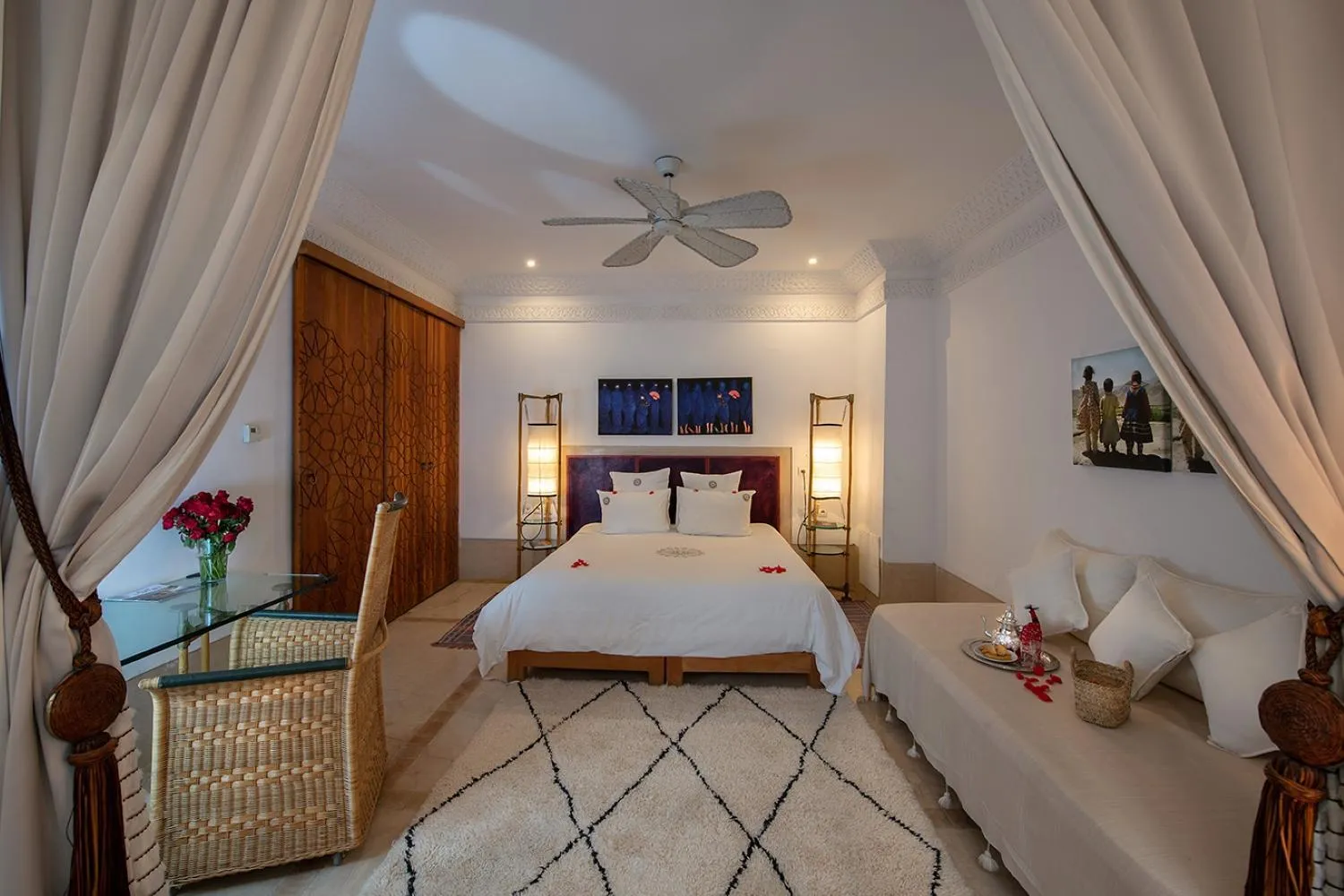 Bed in Riad Dar Justo Hotel Boutique & Spa