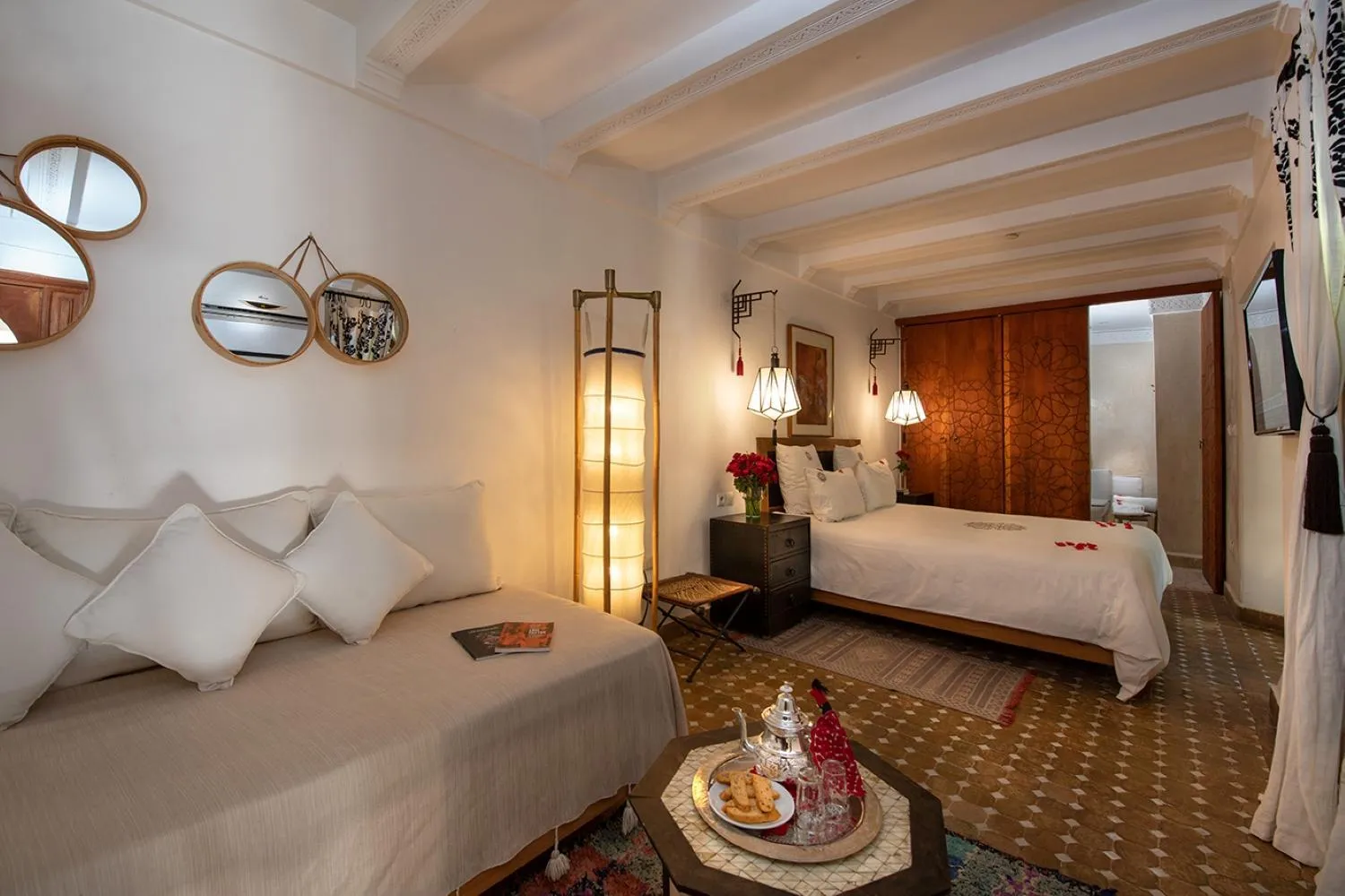 Bed in Riad Dar Justo Hotel Boutique & Spa