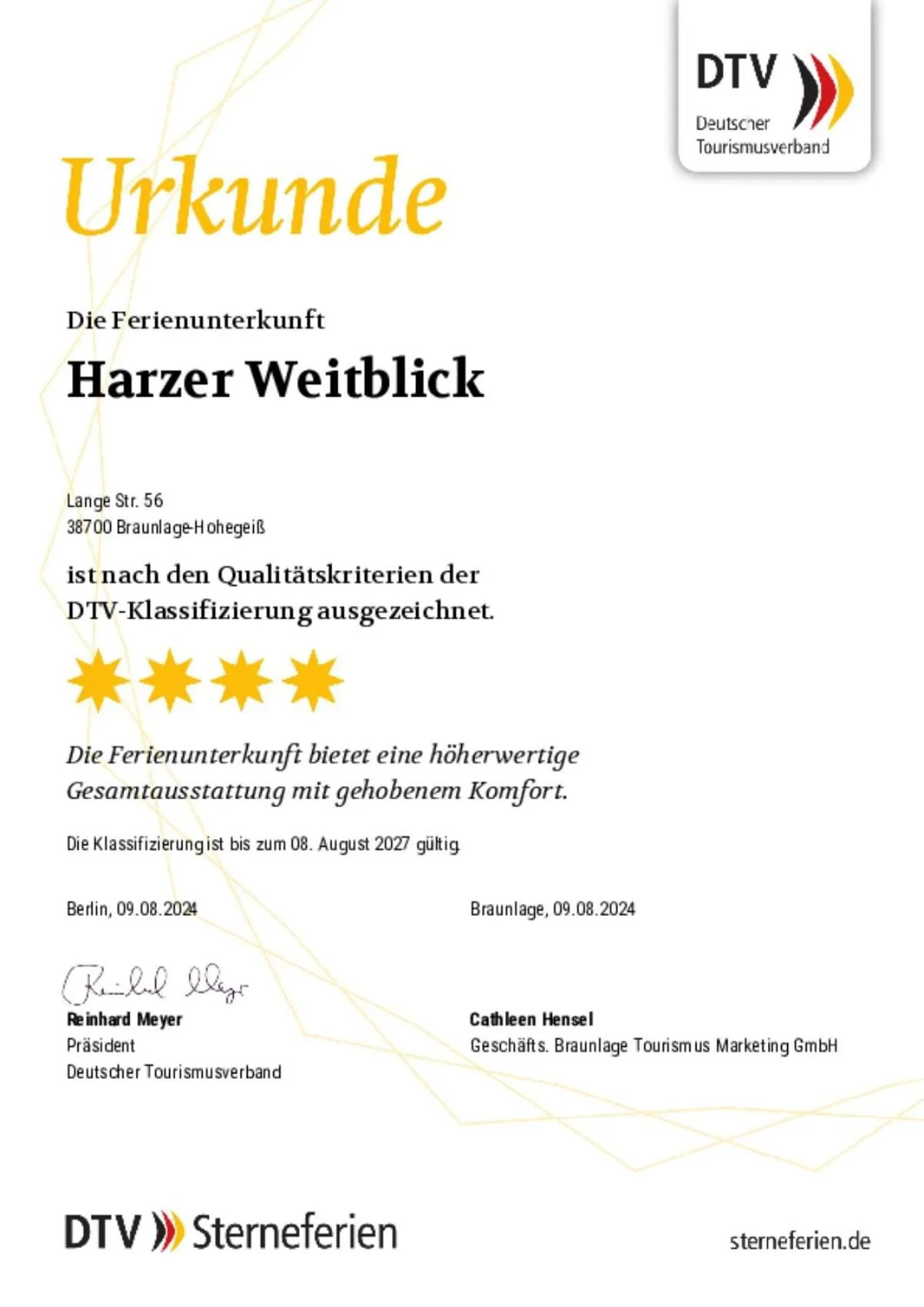 FeWo Harzer Weitblick, bis 2 Hunde Willkommen, W-Lan, 2x Smart TV, DTV 4 Sterne, 4 Pfoten
