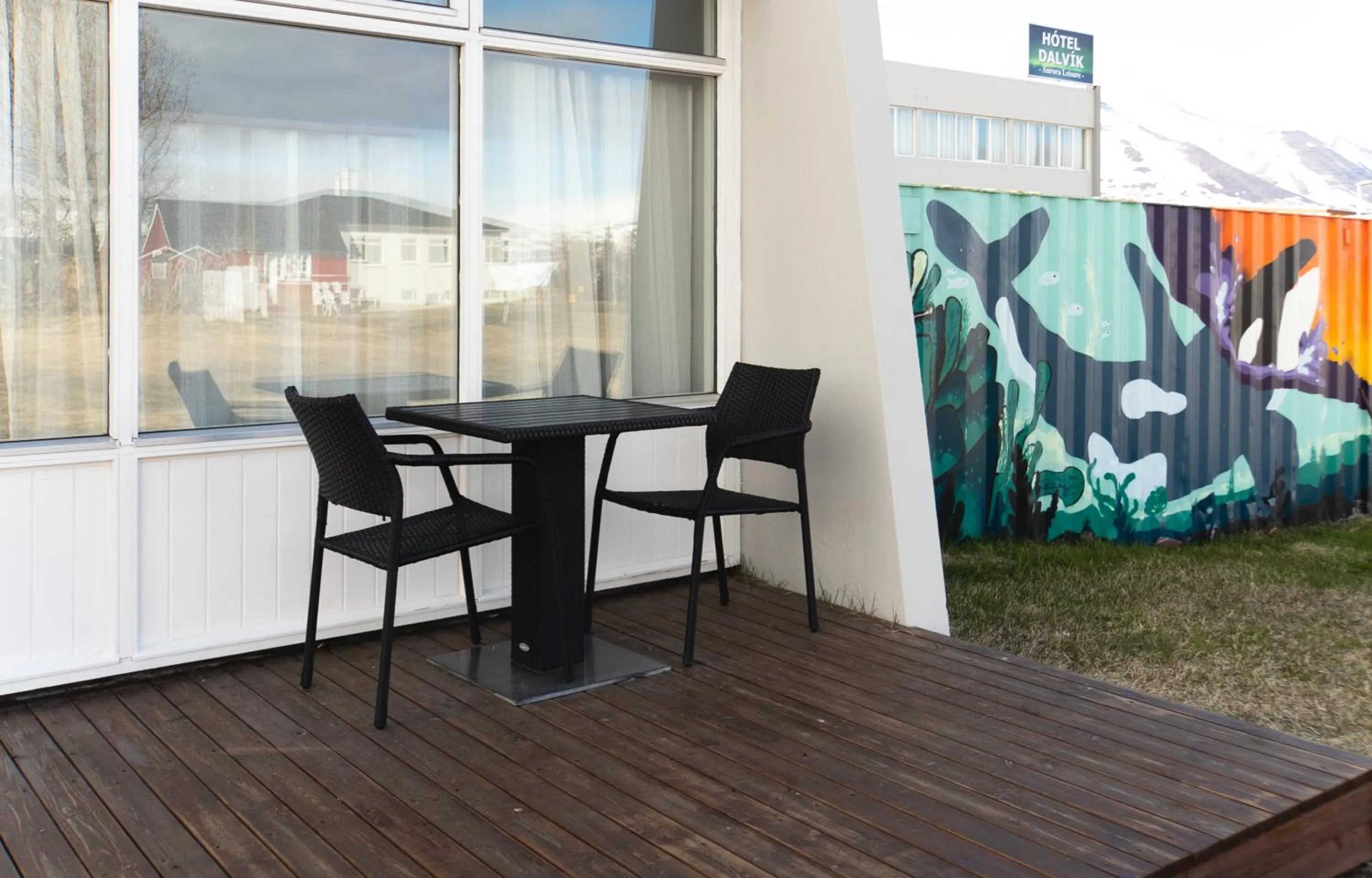 Patio in Hótel Dalvík