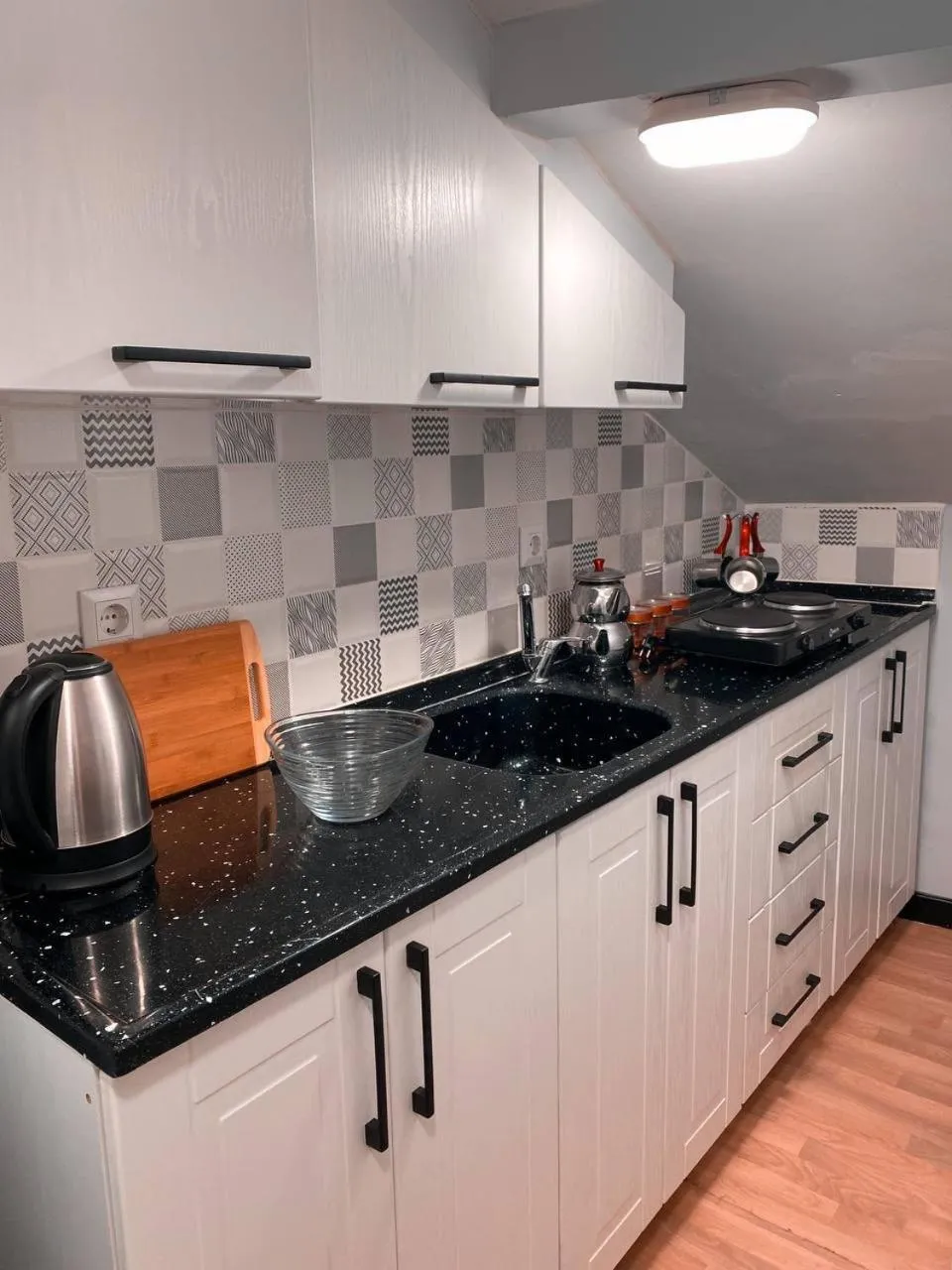 Kitchen or kitchenette in Eyüpsultan ABS Suites