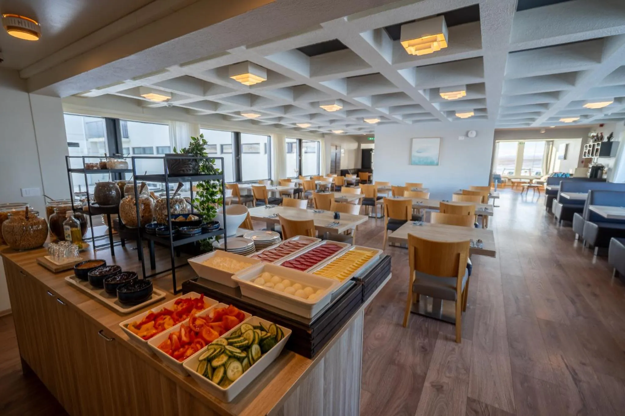 Buffet breakfast in Hótel Laugarbakki