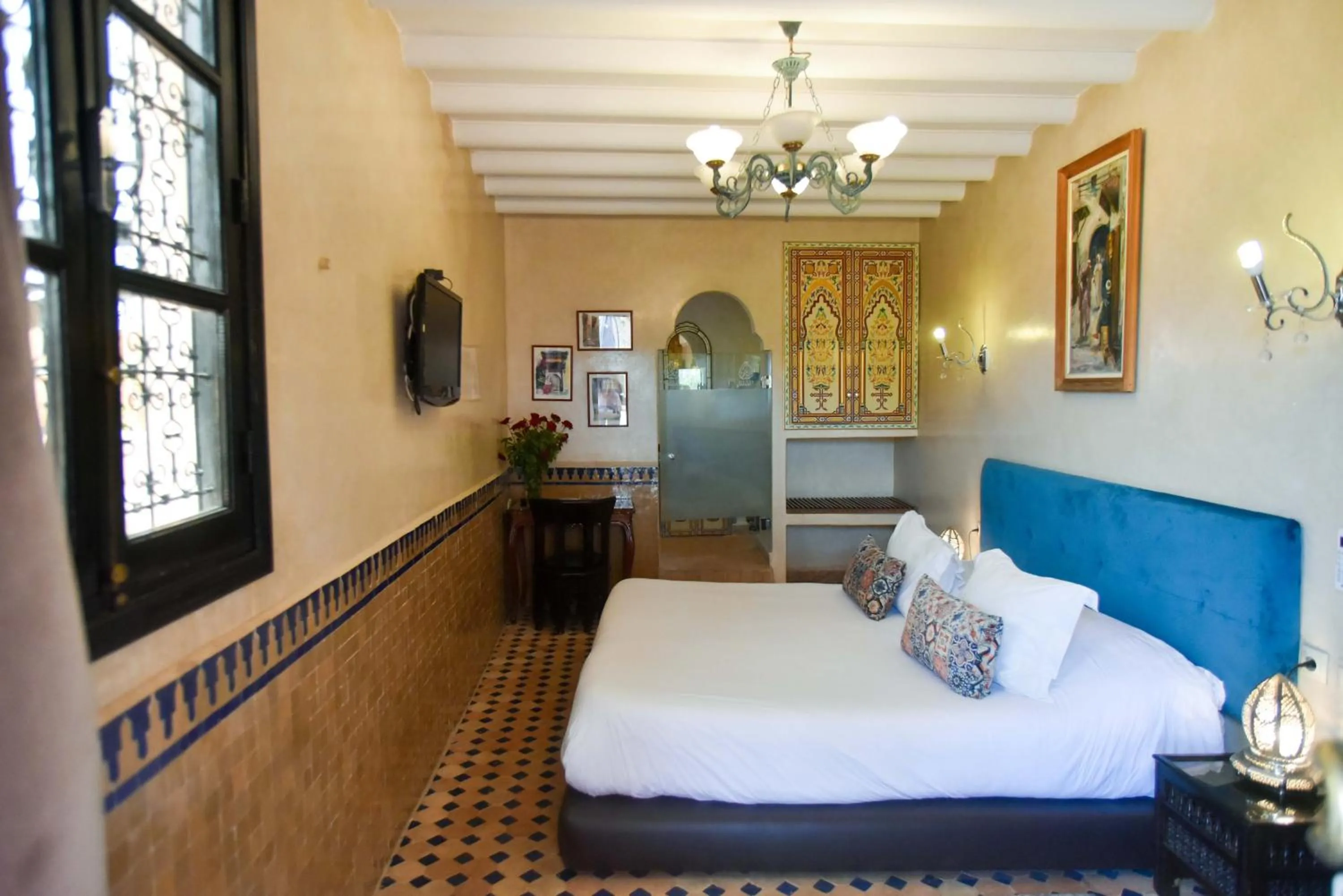 Bed in Riad Yacout