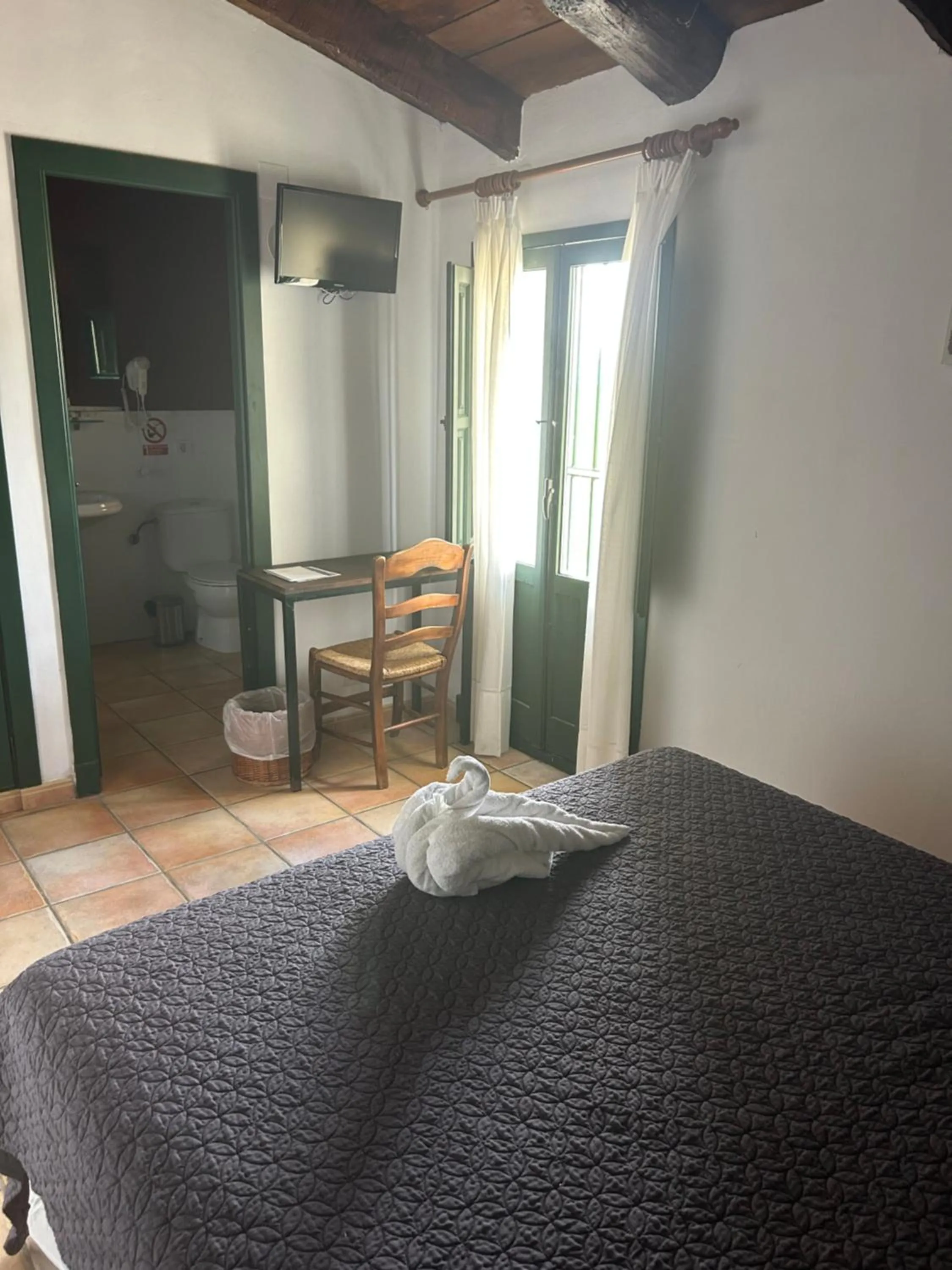 Bed in Hotel Rural Castillo de Biar Finca FANECAES