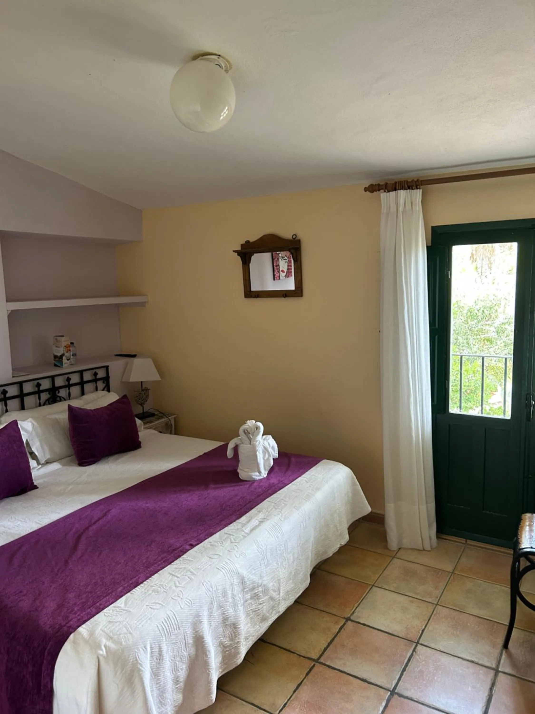 Bed in Hotel Rural Castillo de Biar Finca FANECAES