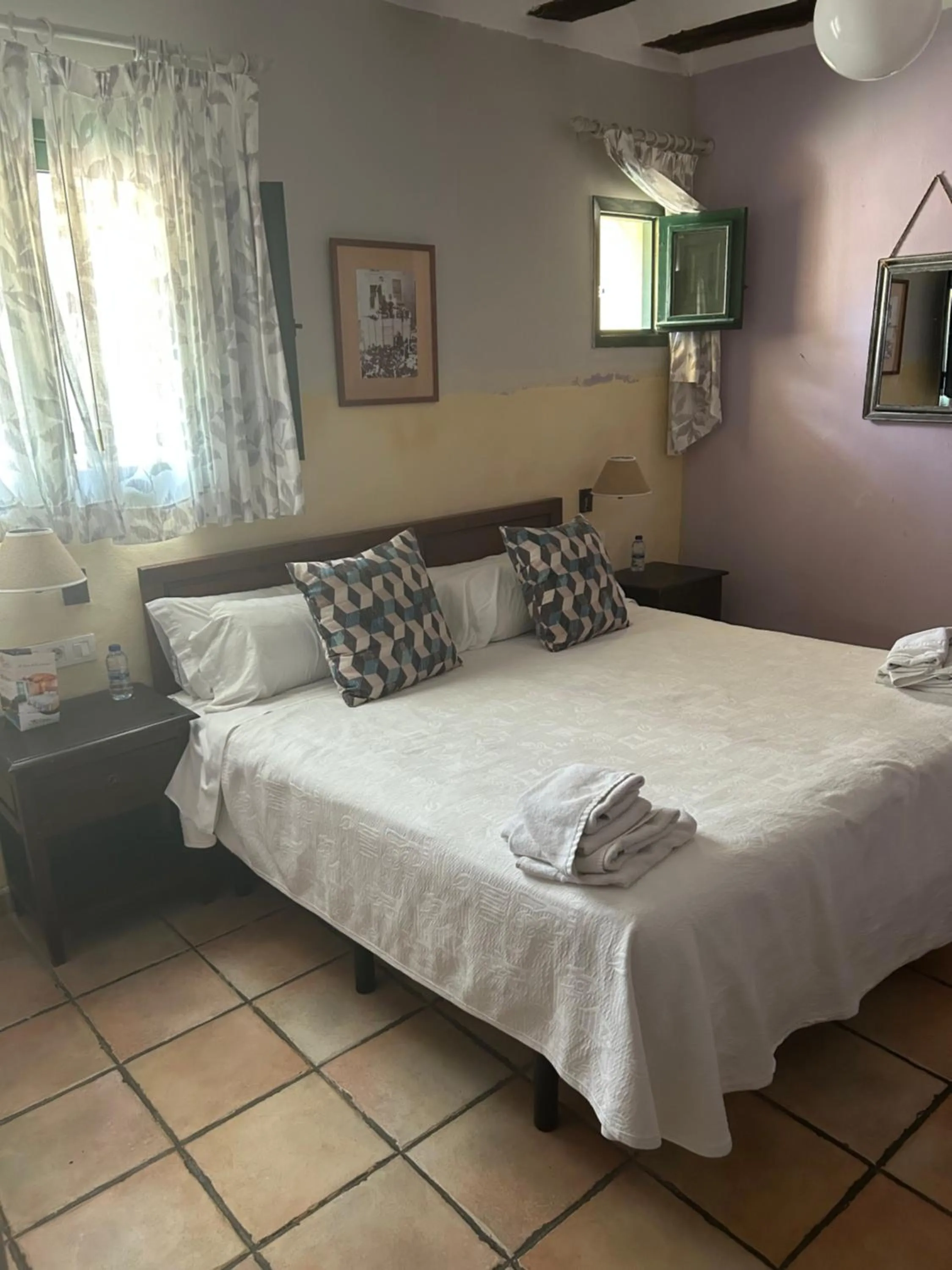 Bed in Hotel Rural Castillo de Biar Finca FANECAES