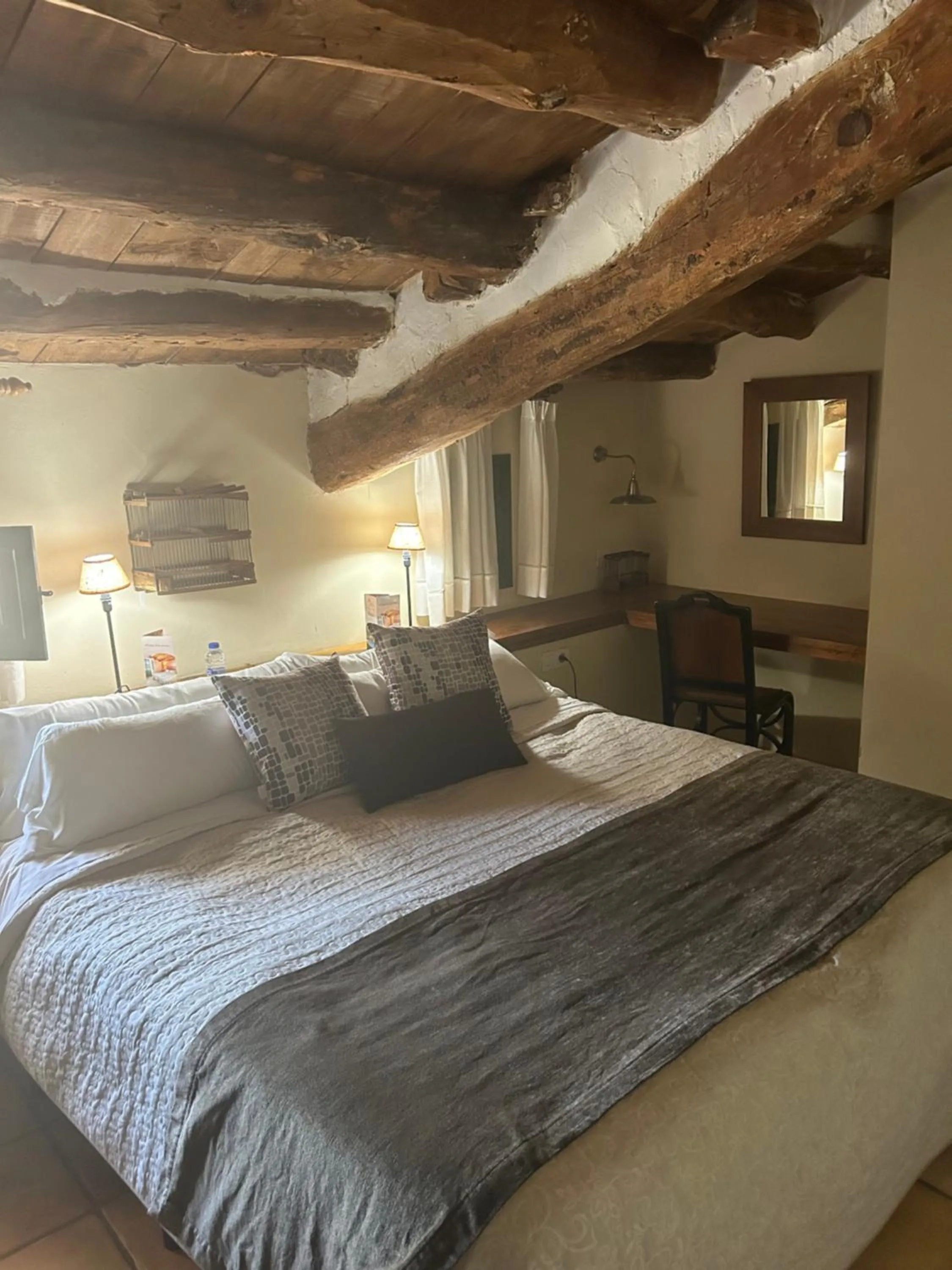 Bed in Hotel Rural Castillo de Biar Finca FANECAES