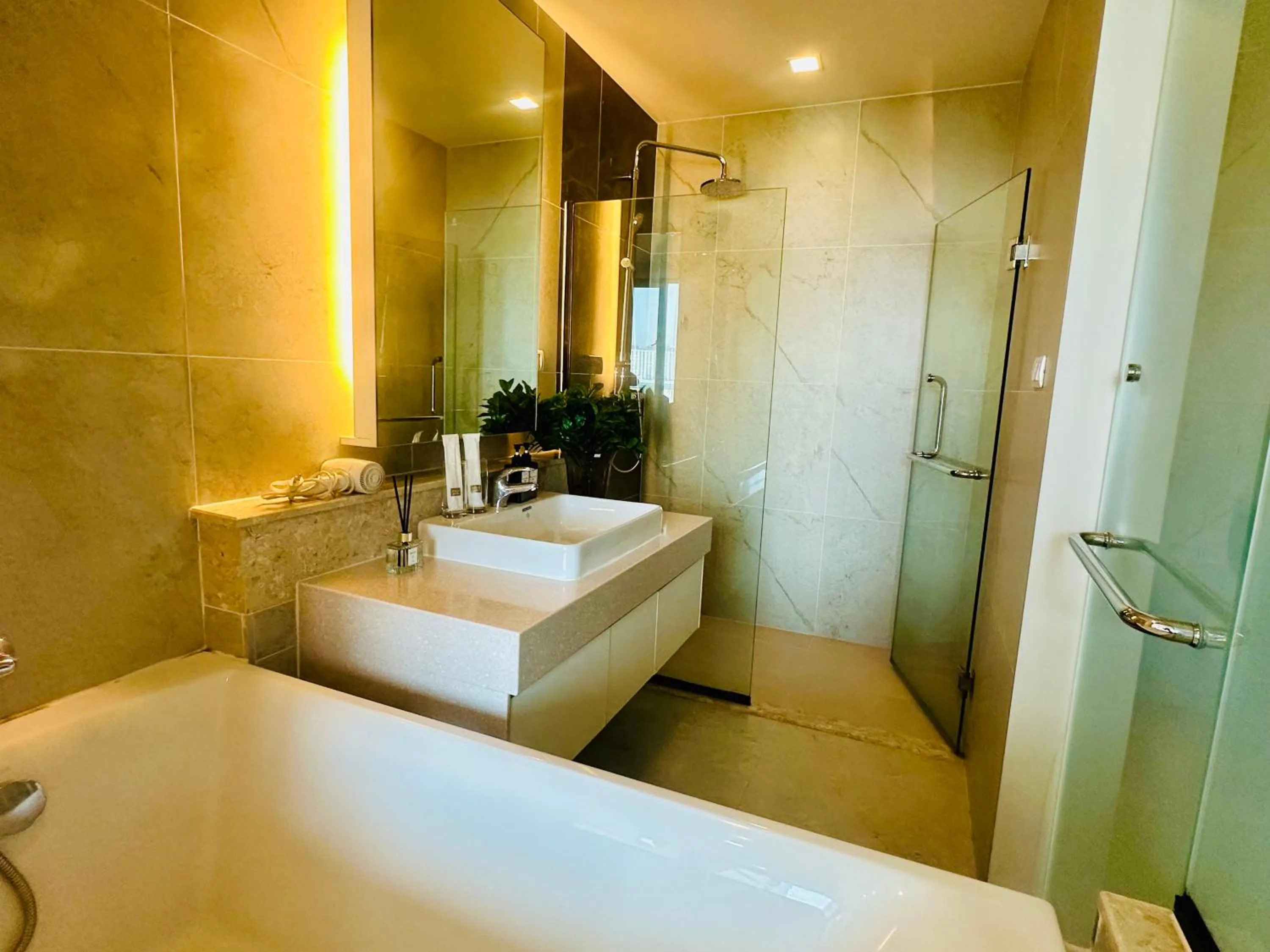 Bed in The Astra Condo Changkhlan in Chiang Mai