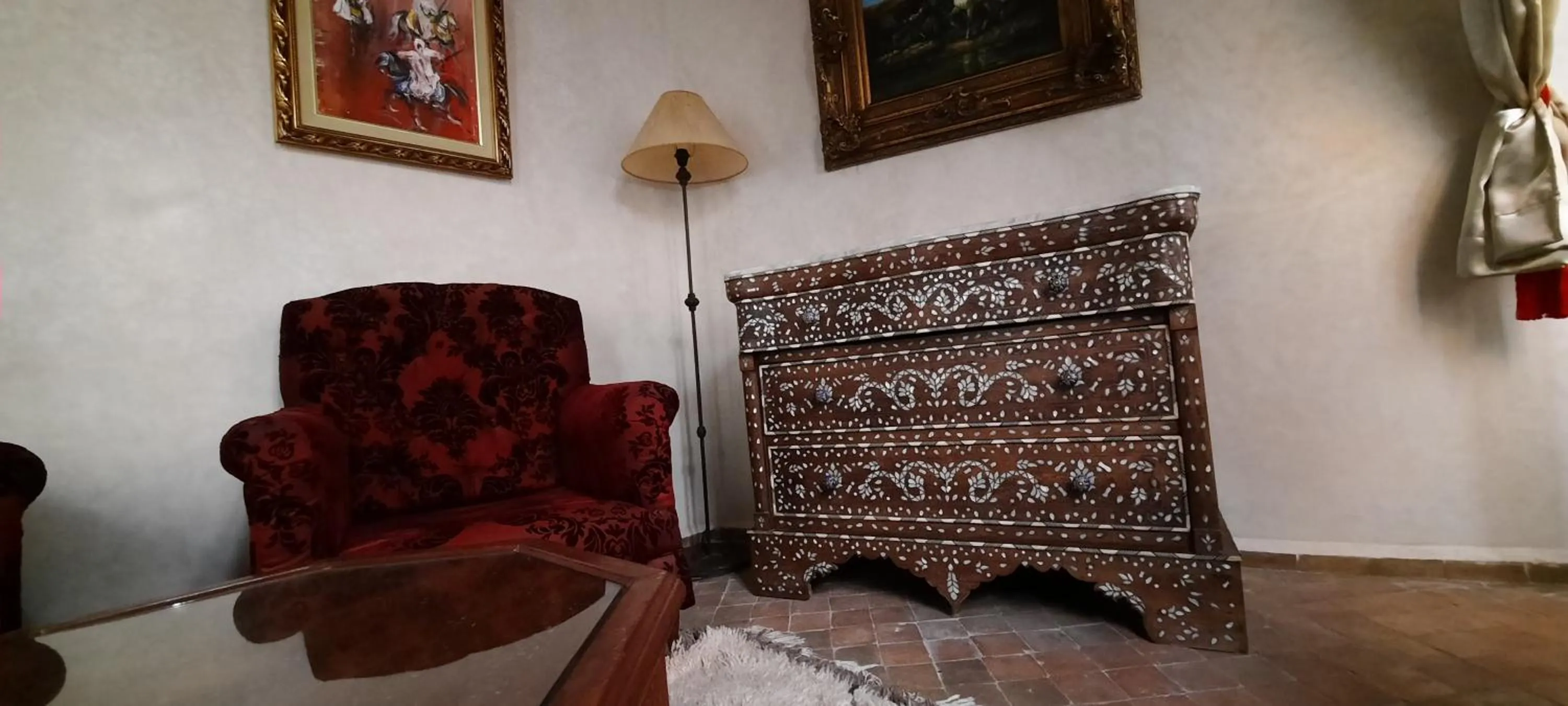 Seating area in Riad Dar Zaya