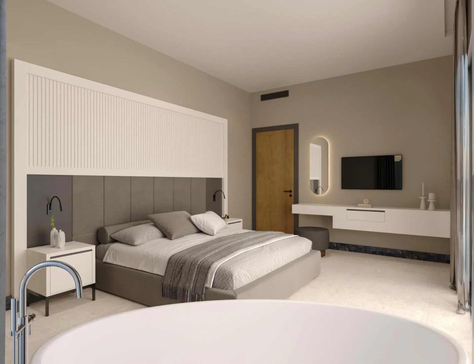 View (from property/room), Bed in ROSEIRA MAR-INN LUXURY