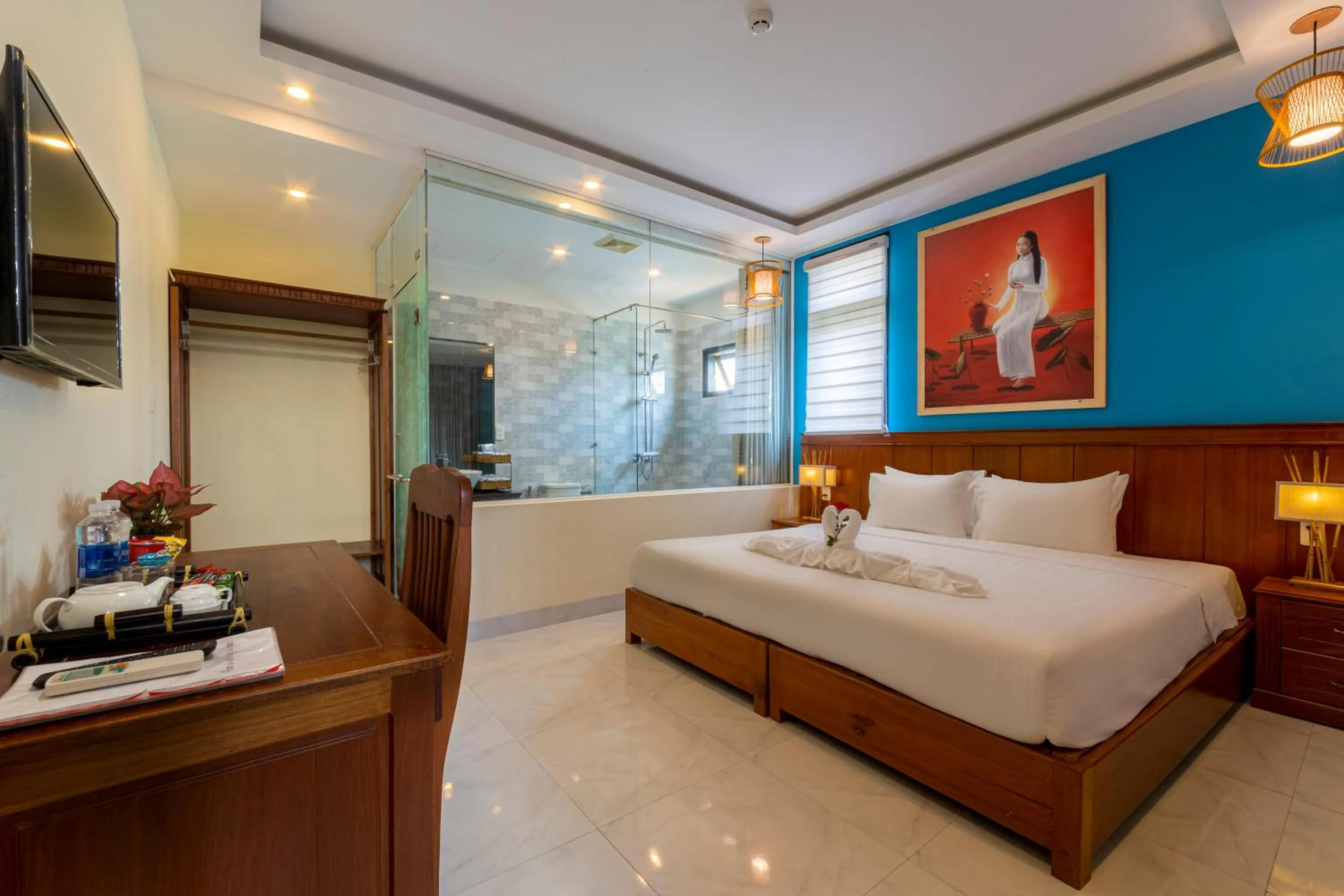 Bedroom, Bed in Hoi An Heart hostel Villa - Bespoke