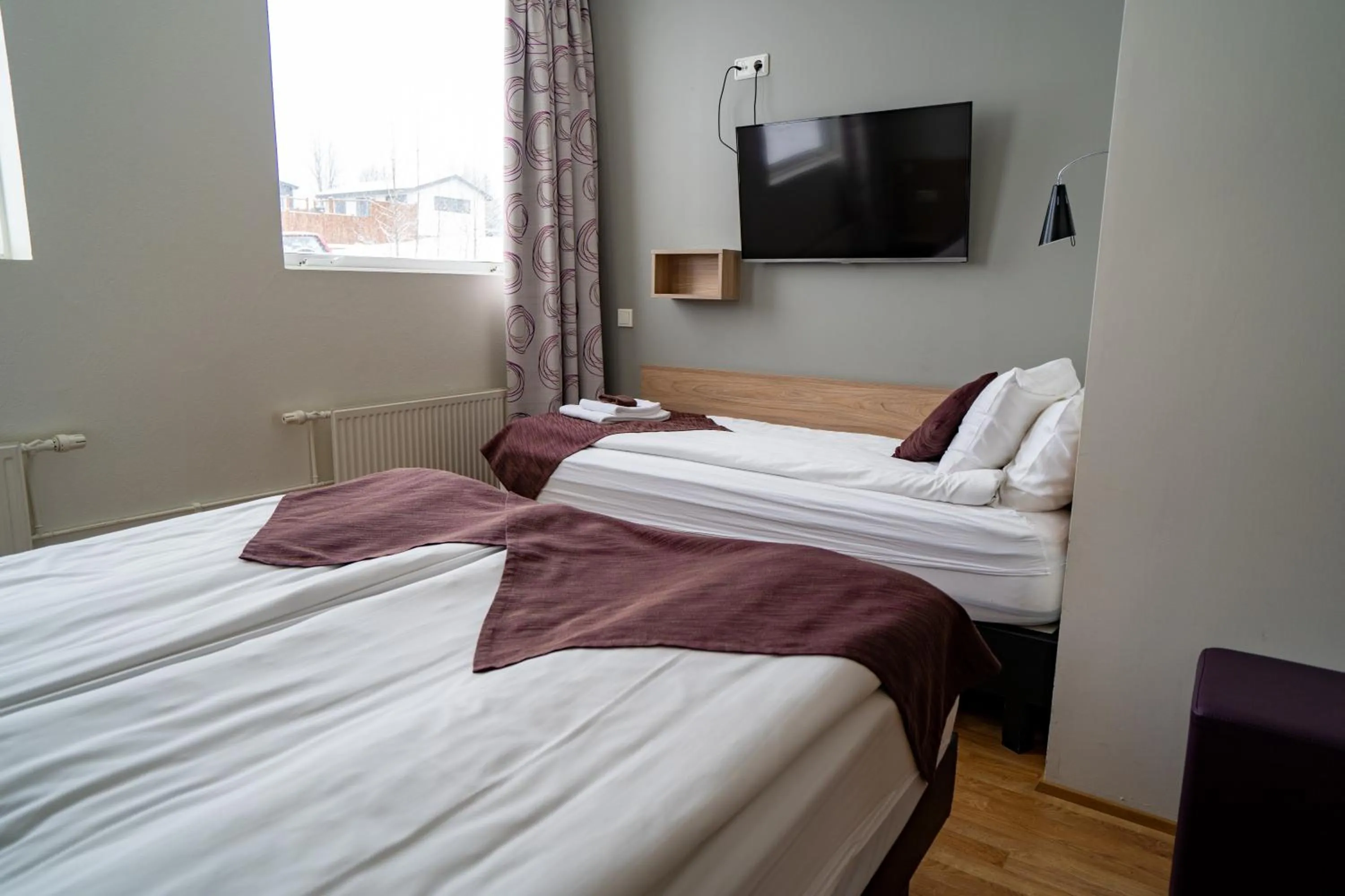 Bed in Hótel Valaskjálf