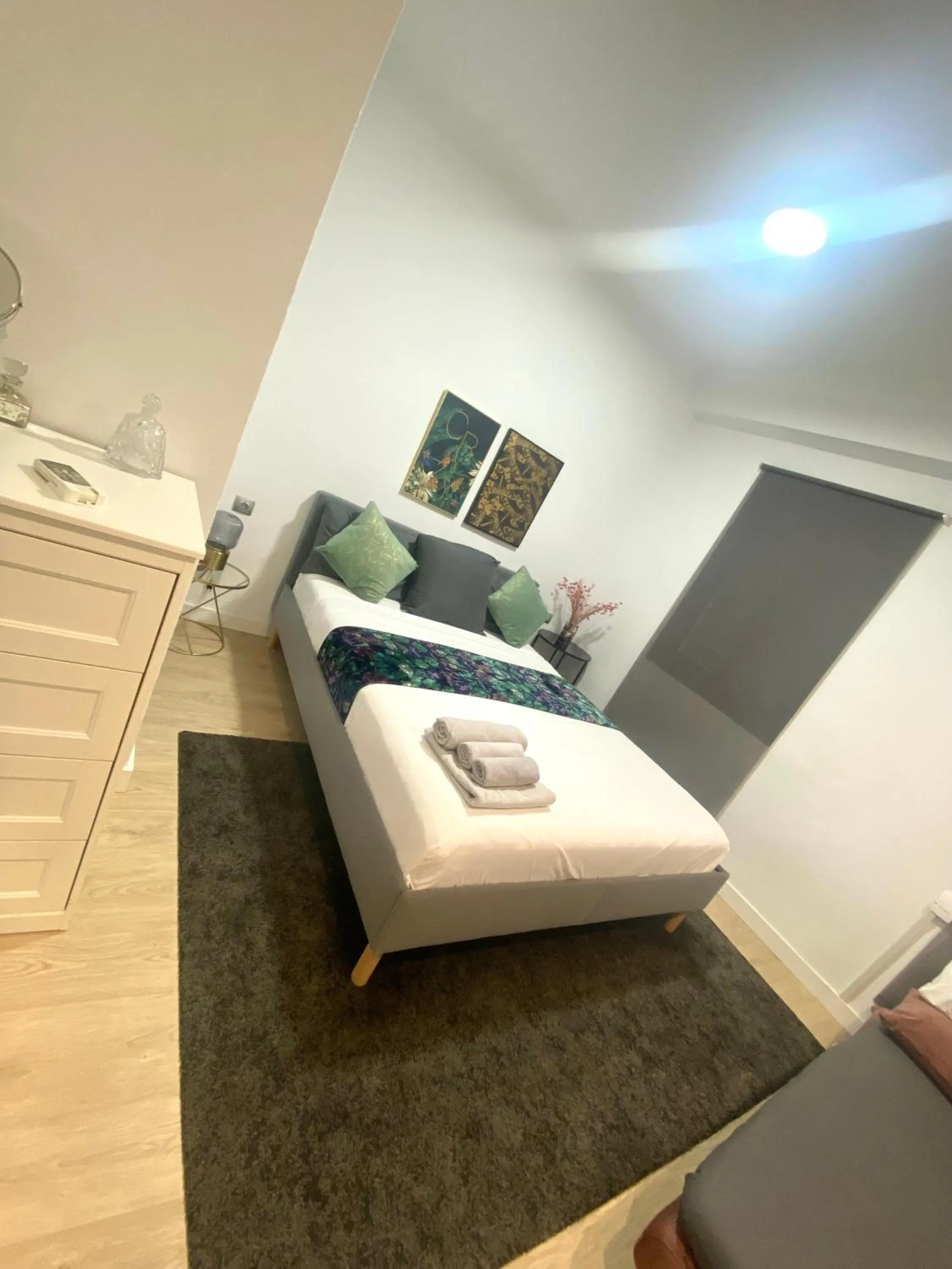 Bedroom, Bed in Barcelona Chic Apartments- Free Parking - 10 min BCN center by metro