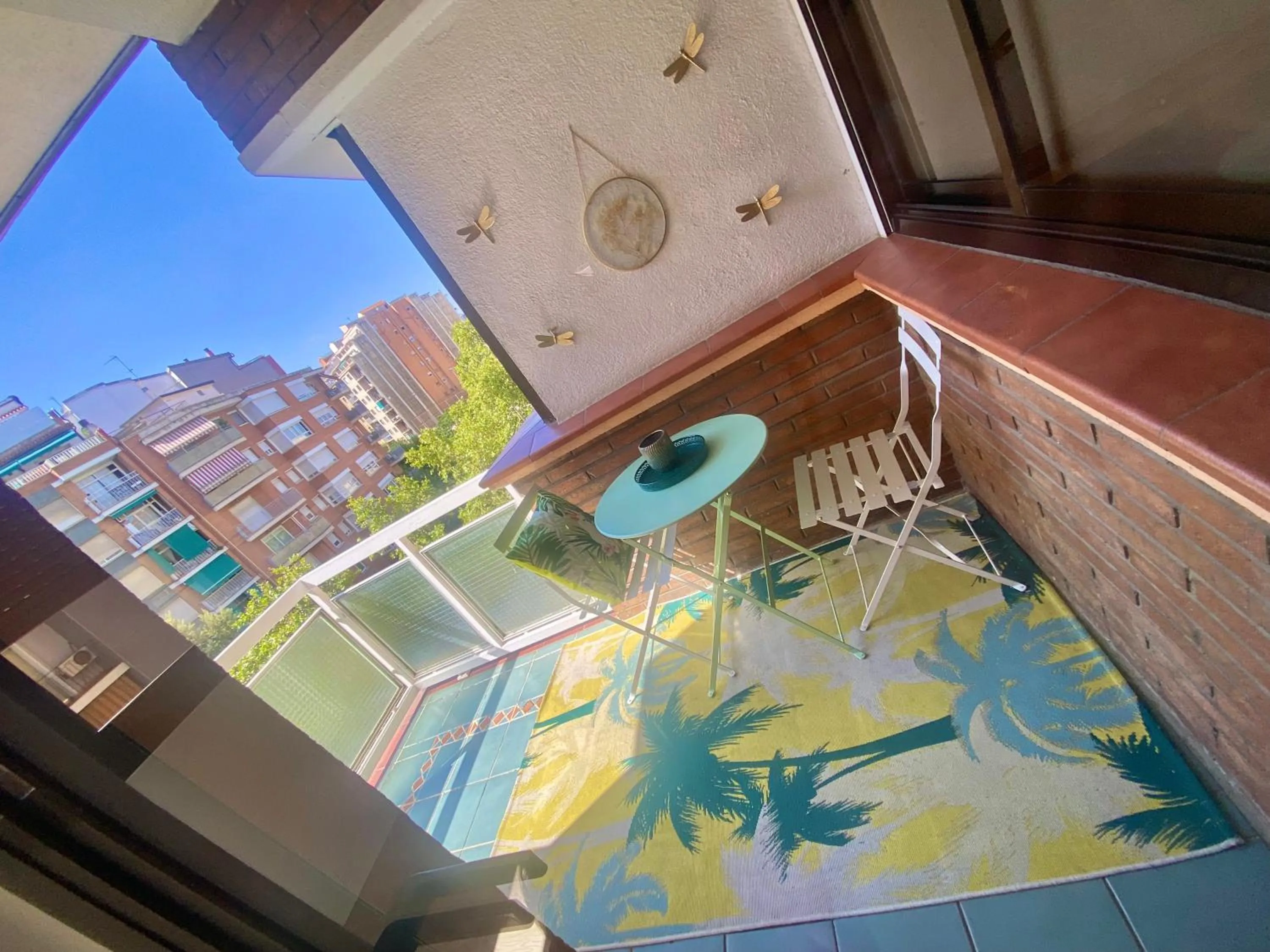 Balcony/Terrace in Barcelona Chic Apartments- Free Parking - 10 min BCN center by metro