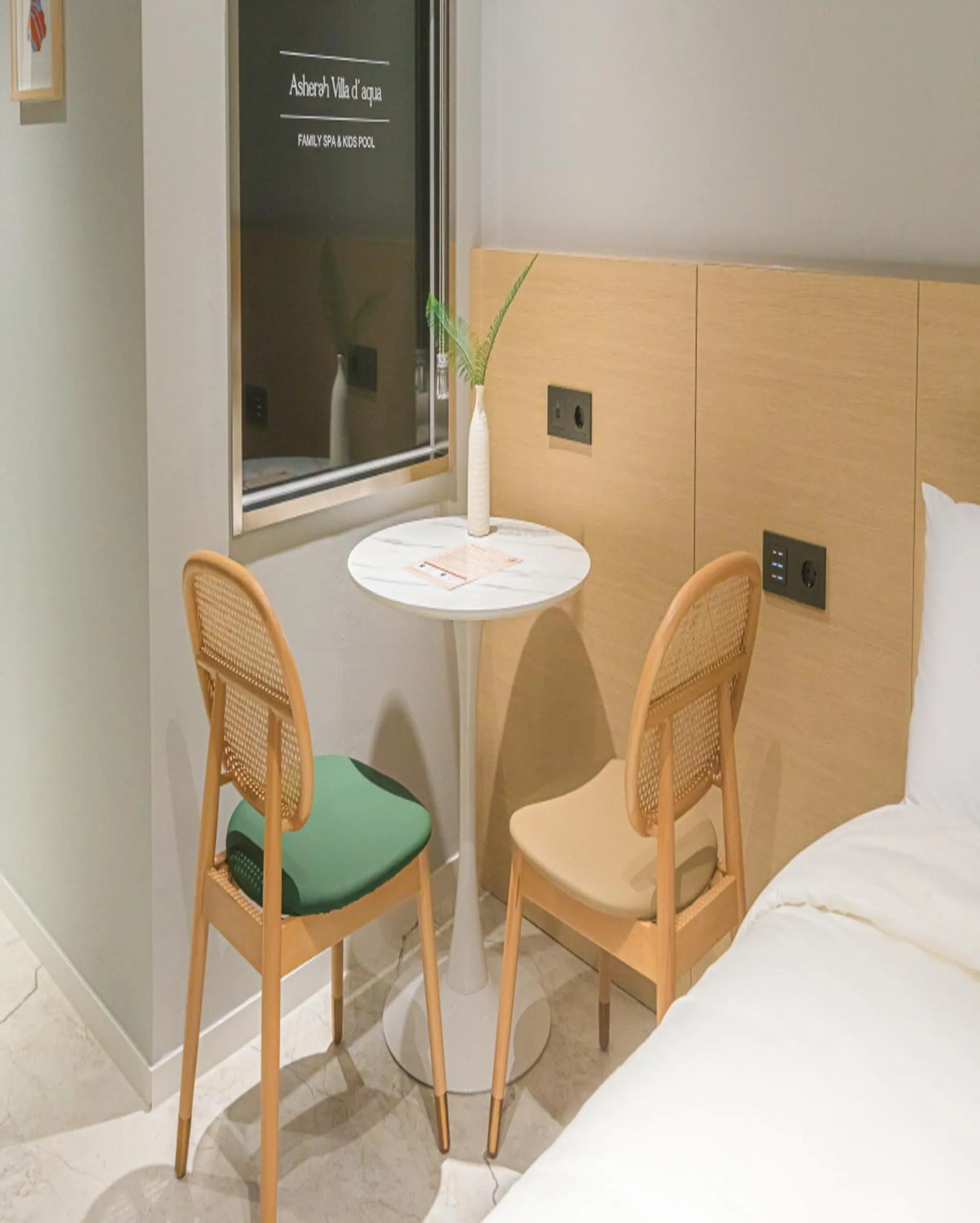 Bed in Asherah Villa d' aqua Hotel