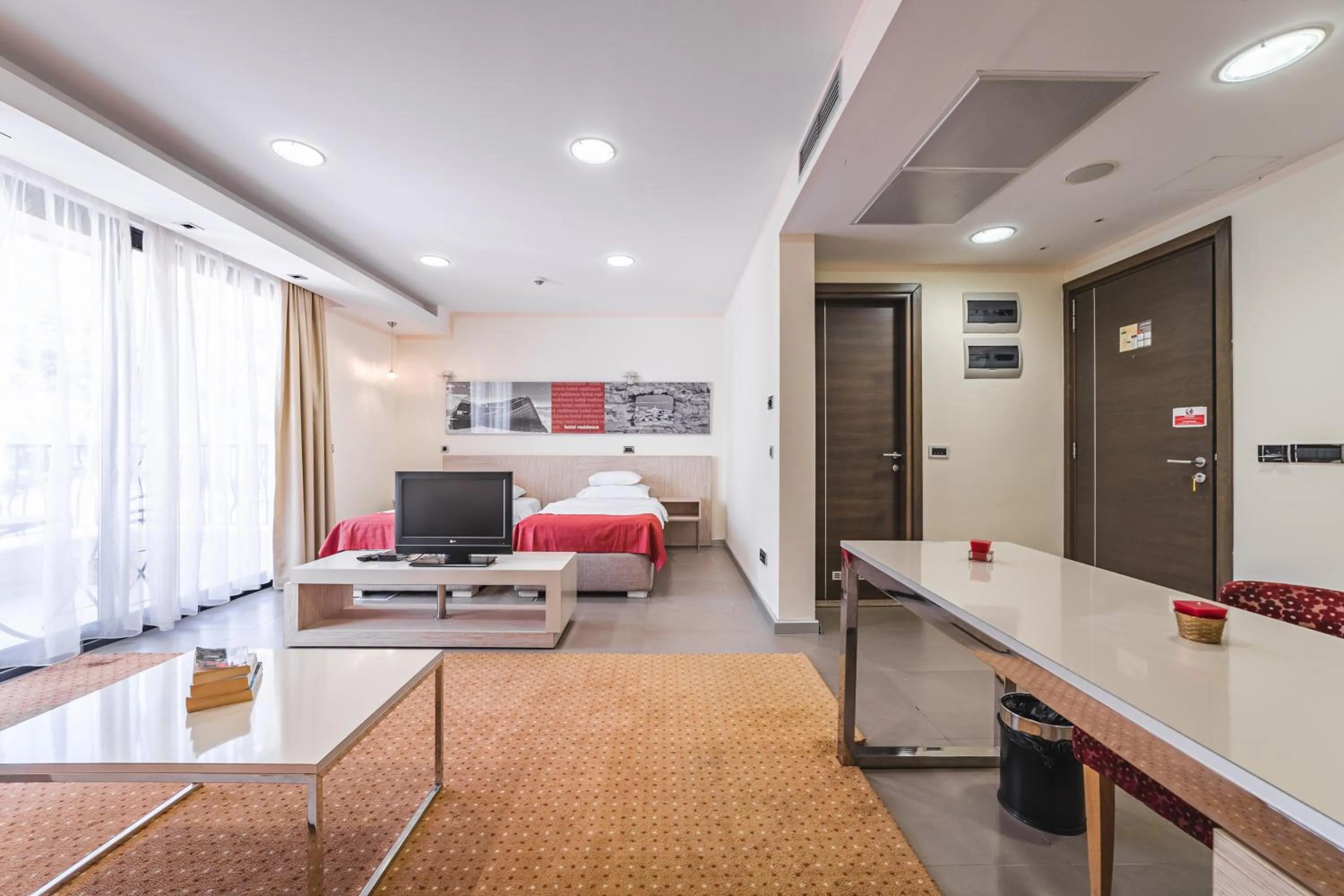 View (from property/room), Bed in Hotel & Apartments HEC Residence