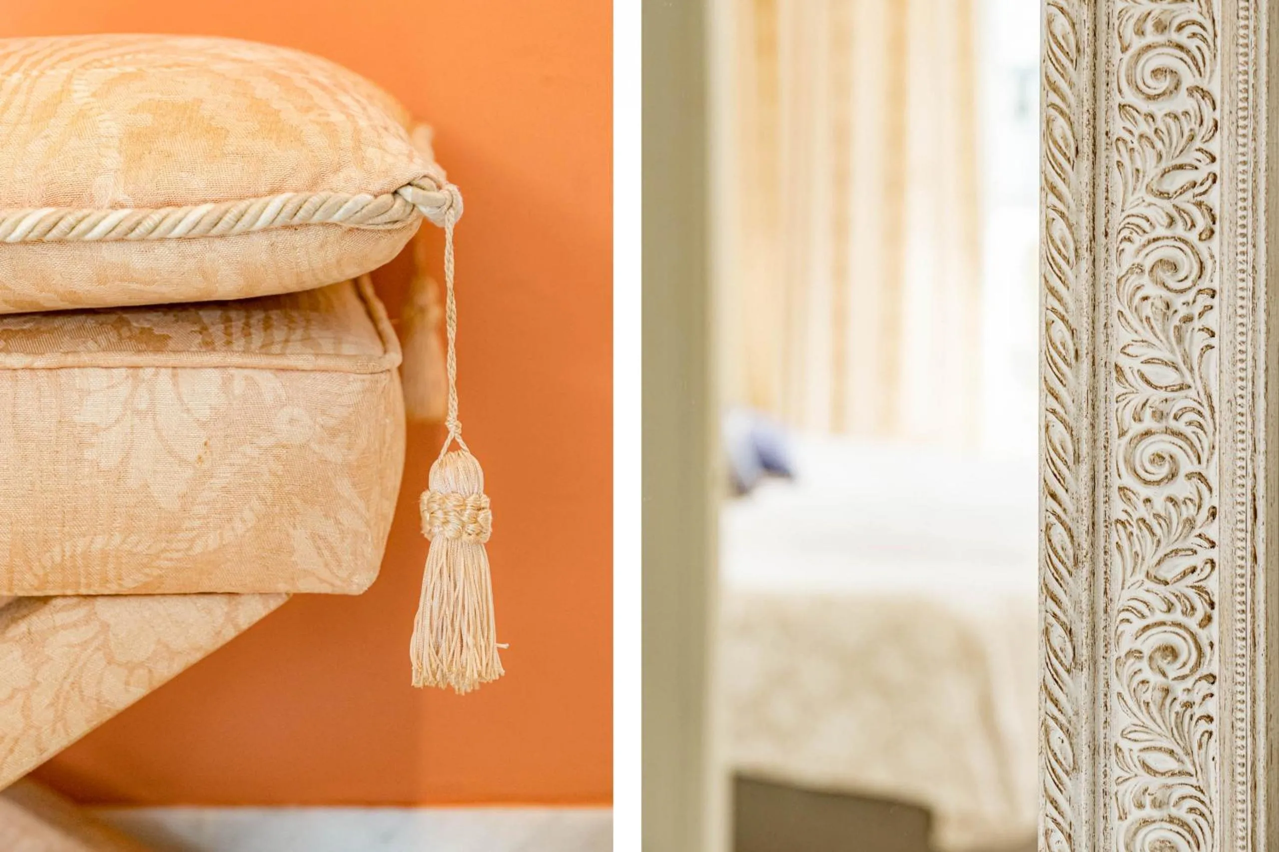 Decorative detail, Bed in Andalusian Elegance apartment in El Paraiso with 360 views over Sea and Mountains