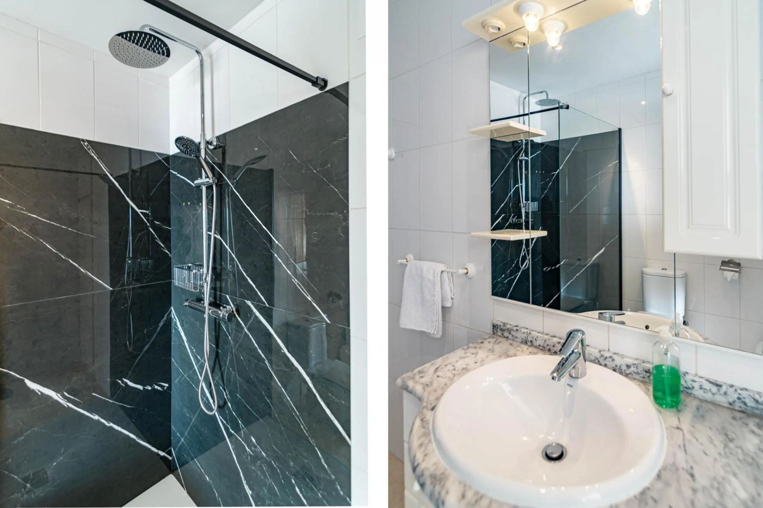 Bathroom in Andalusian Elegance apartment in El Paraiso with 360 views over Sea and Mountains