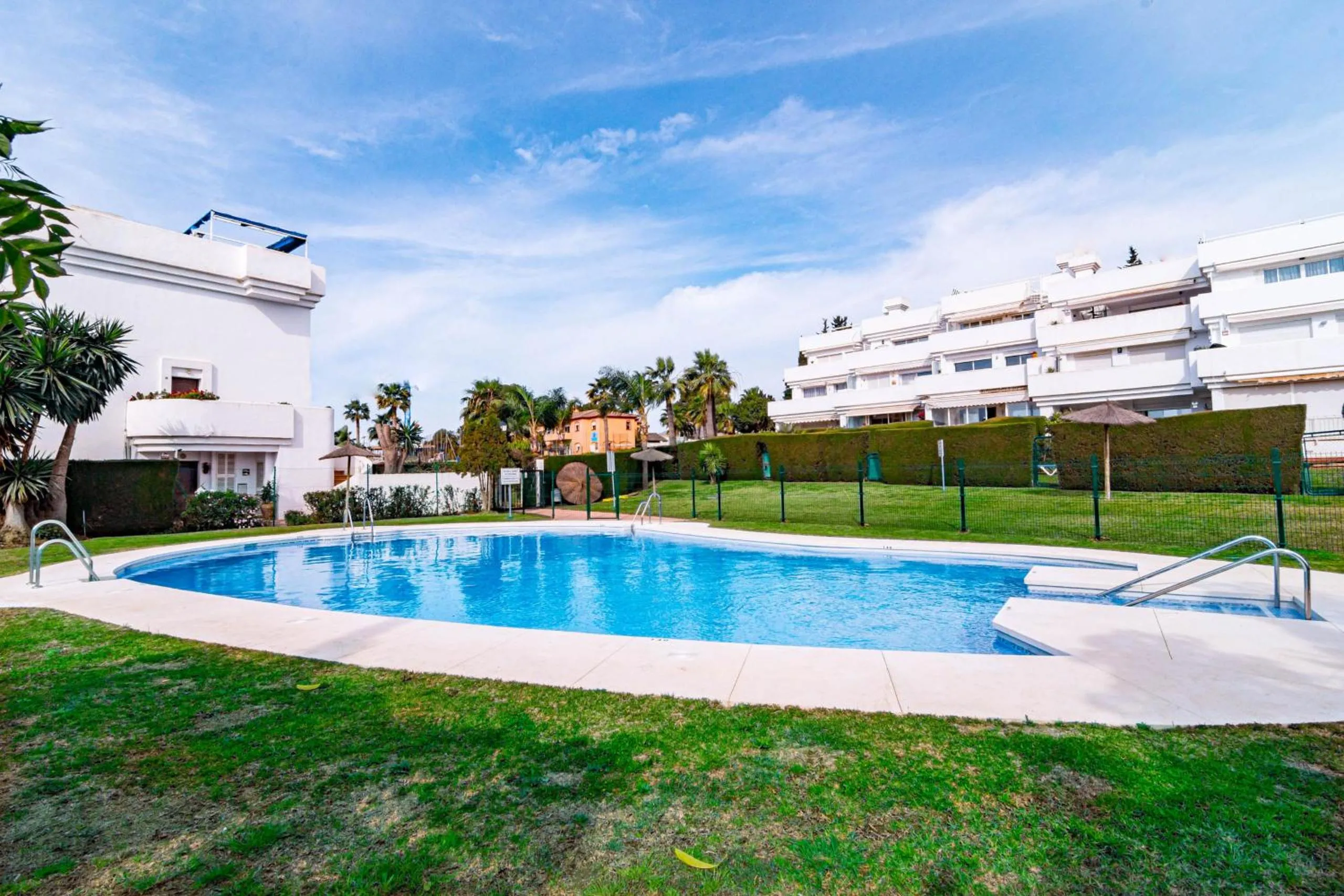 Swimming pool in Andalusian Elegance apartment in El Paraiso with 360 views over Sea and Mountains