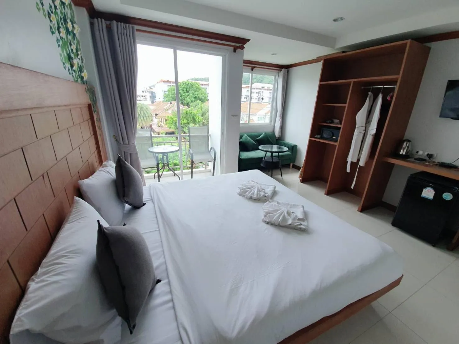 Balcony/Terrace, Bed in COZY Residence Patong