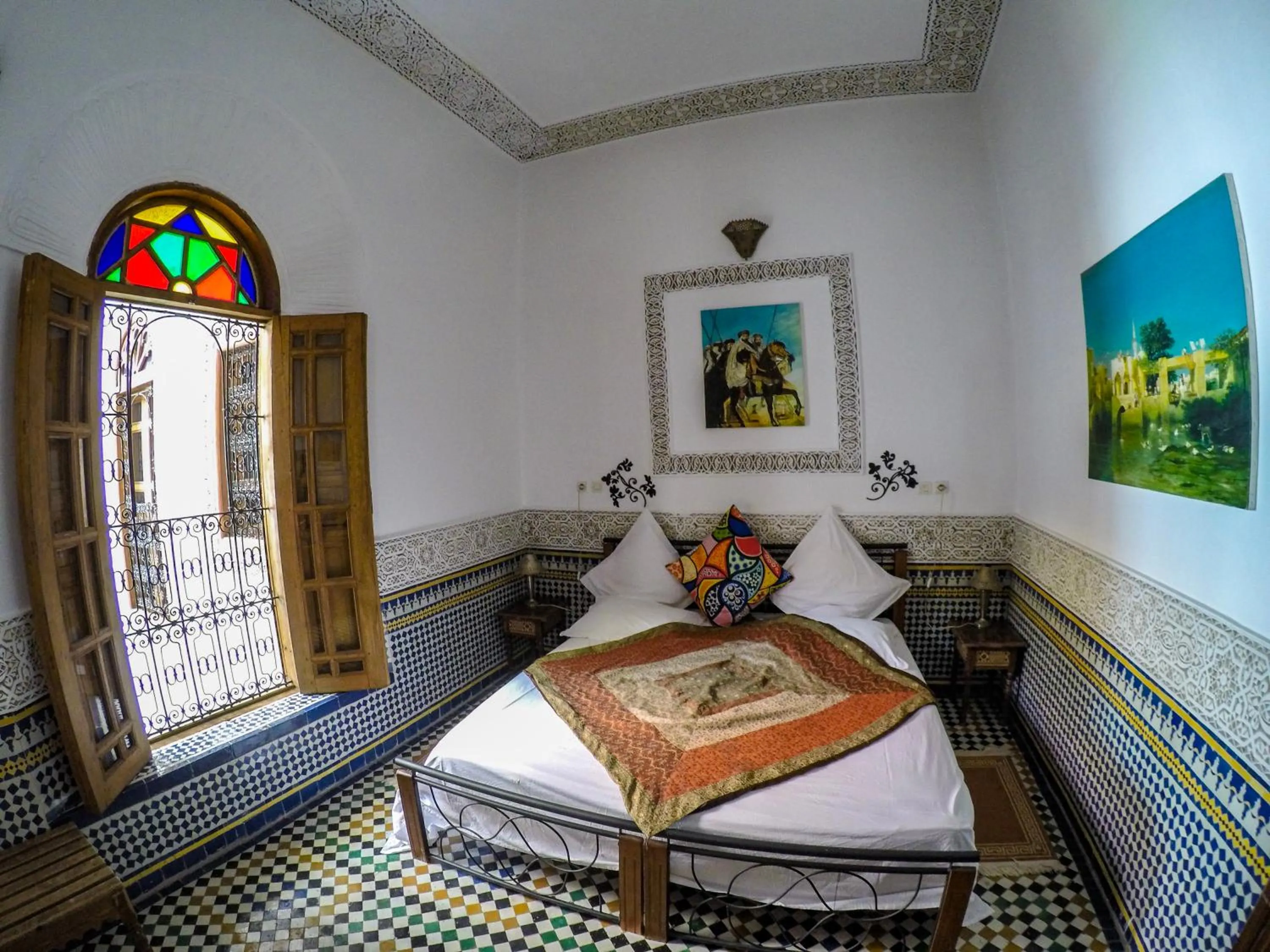 View (from property/room), Bed in Riad La Clé De Fès
